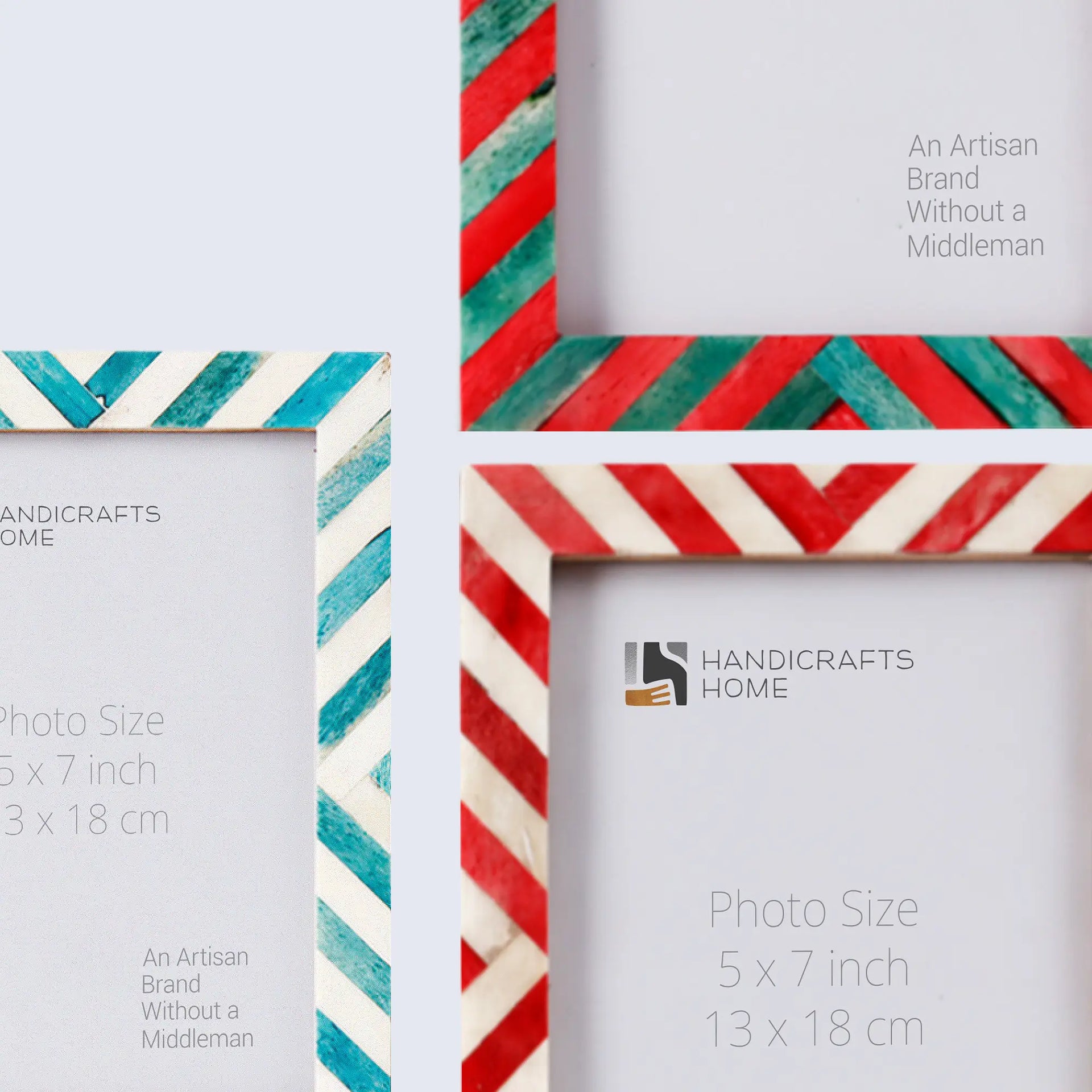 5x7 Picture Frames Combo Pack of 3- Jingle Bell Inspired Collection