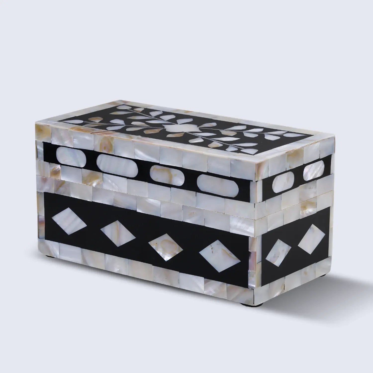 Handicrafts Home Alhambra Negra Decorative Storage Box with Lid