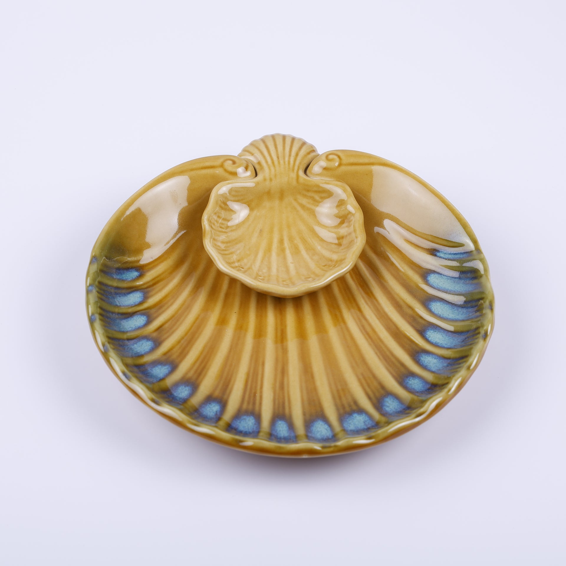 Handmade Decorative Ceramic Platter For Serving & Decor -GOLD
