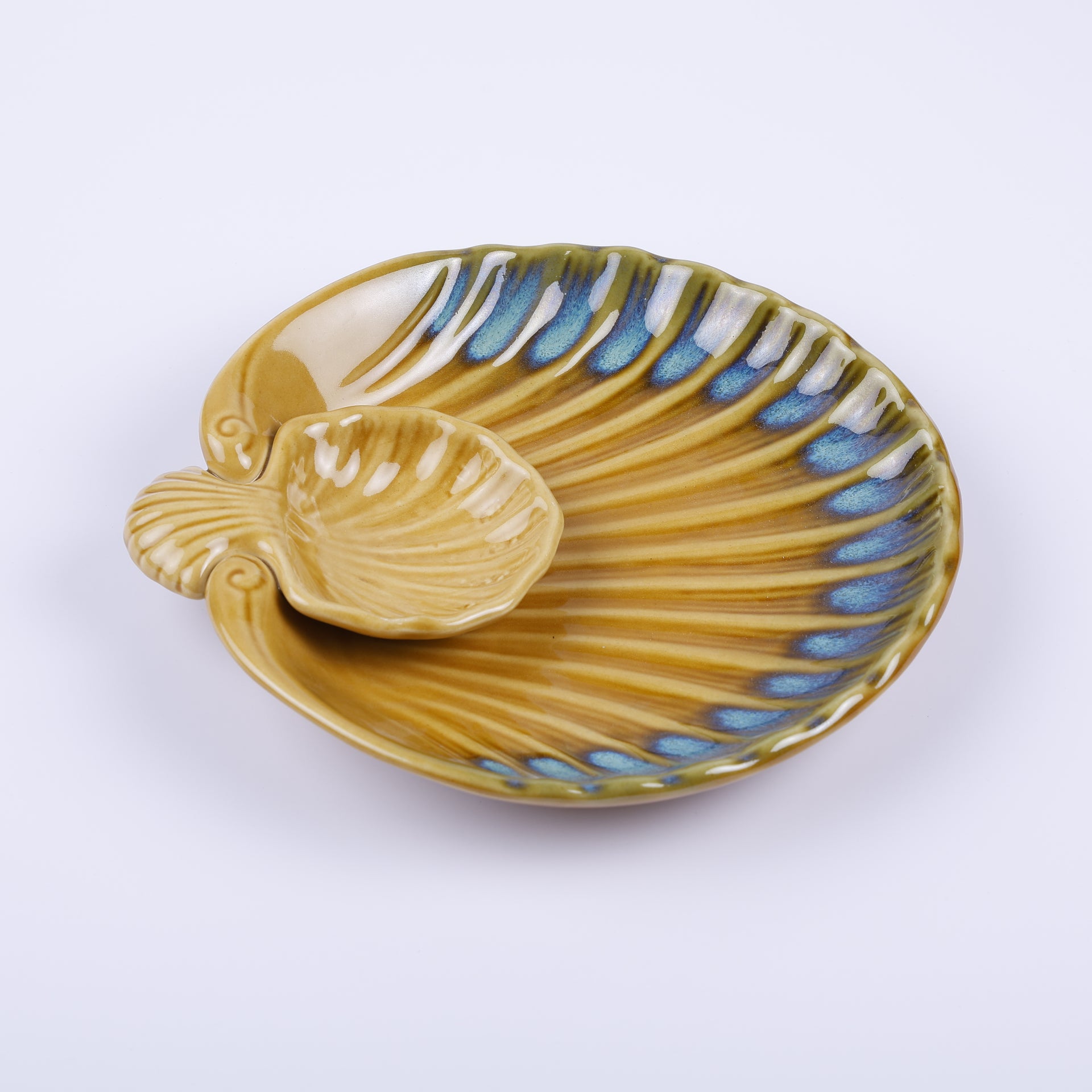 Handmade Decorative Ceramic Platter For Serving & Decor -GOLD