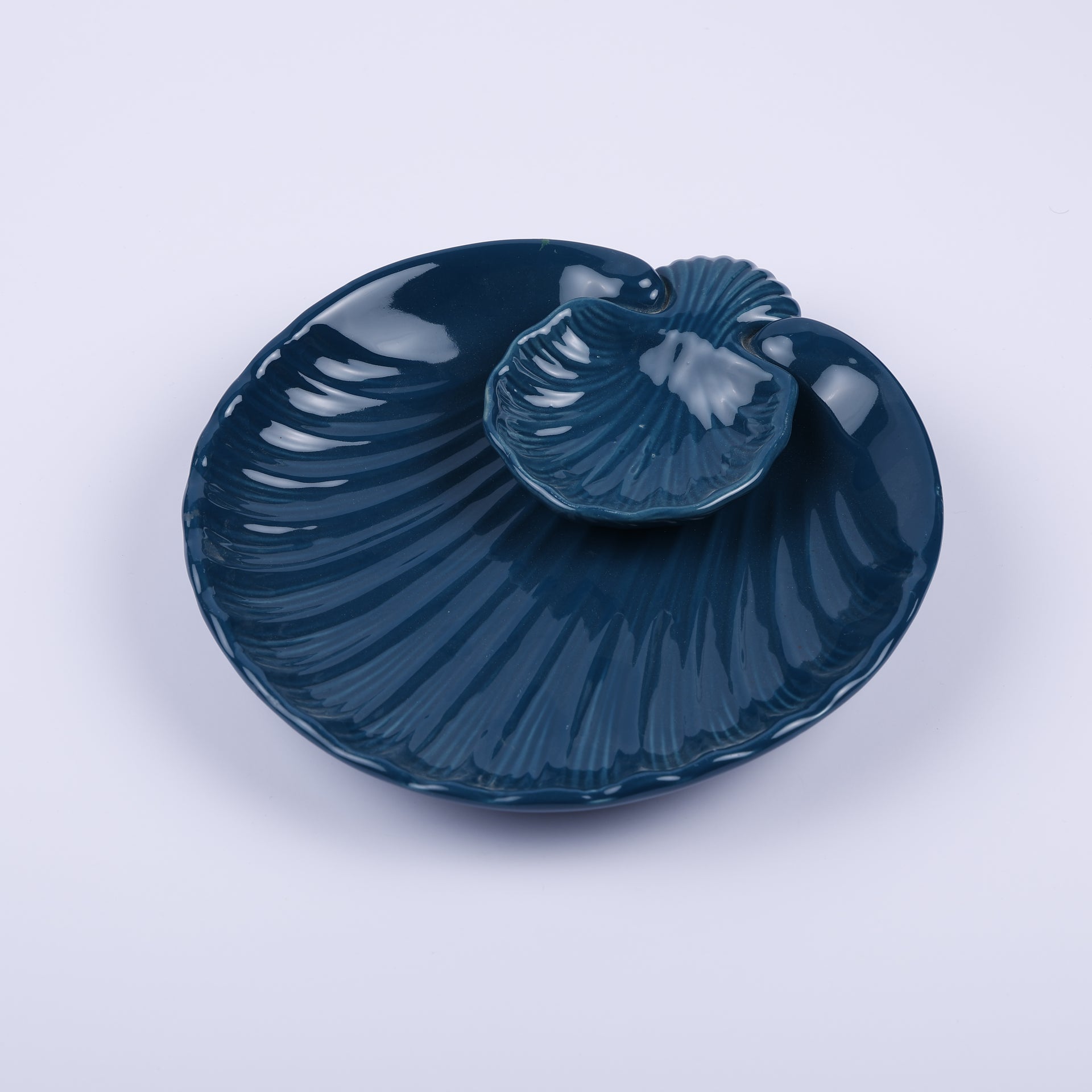 Handmade Decorative Ceramic Platter For Serving & Decor -NAVY