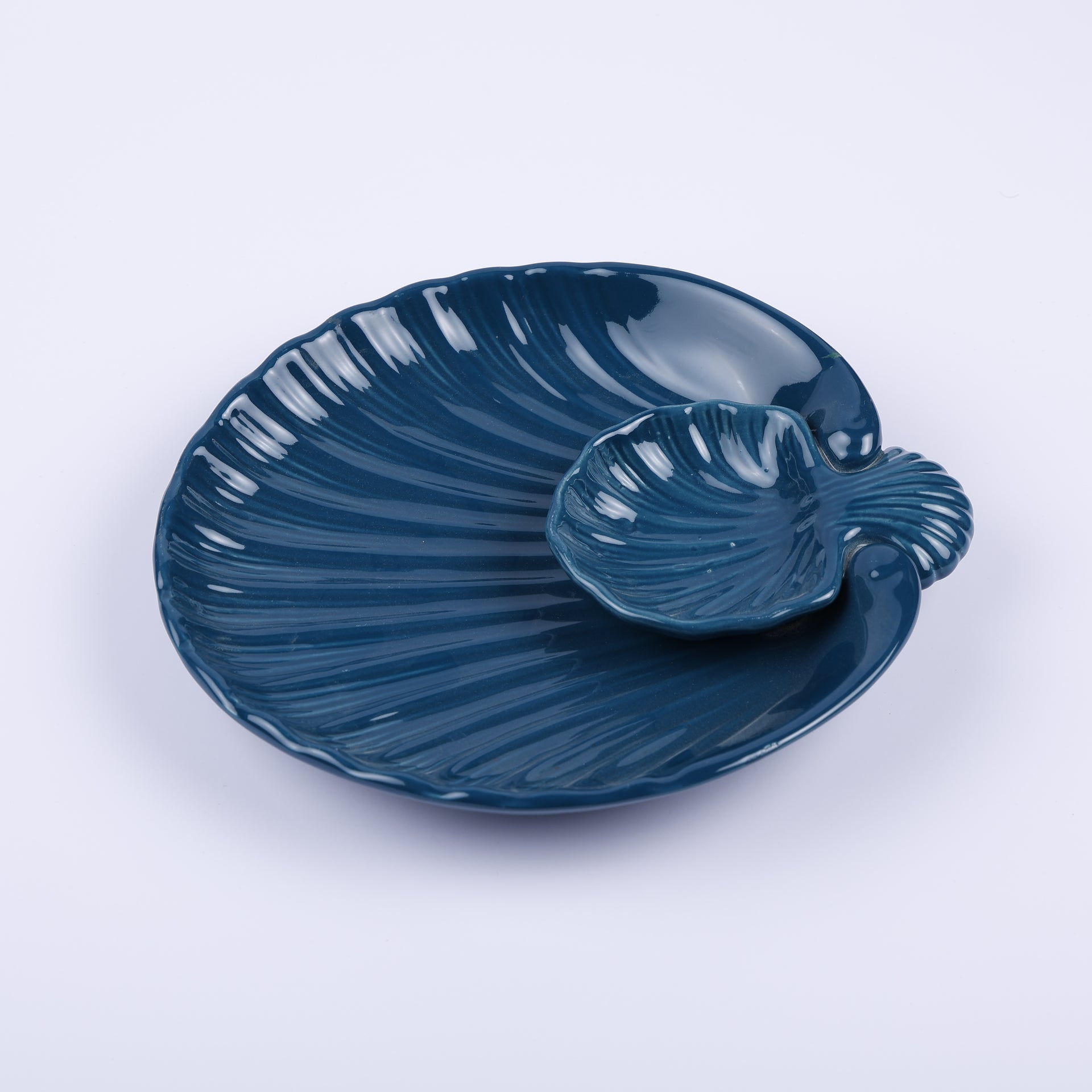 Handmade Decorative Ceramic Platter For Serving & Decor -NAVY