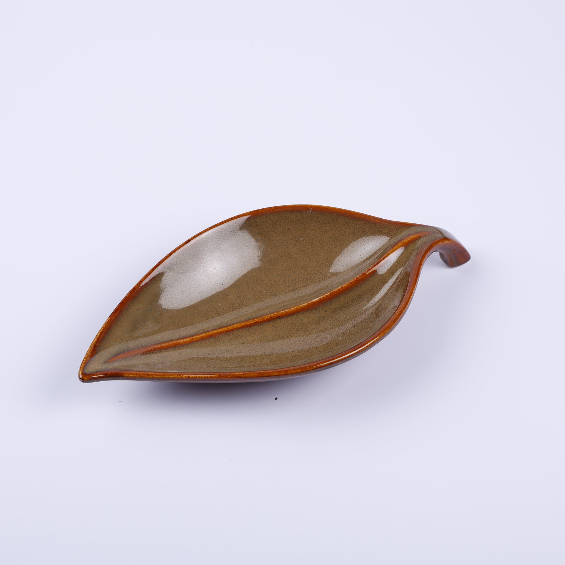 Handmade Decorative Ceramic Platter For Serving & Decor - BROWN