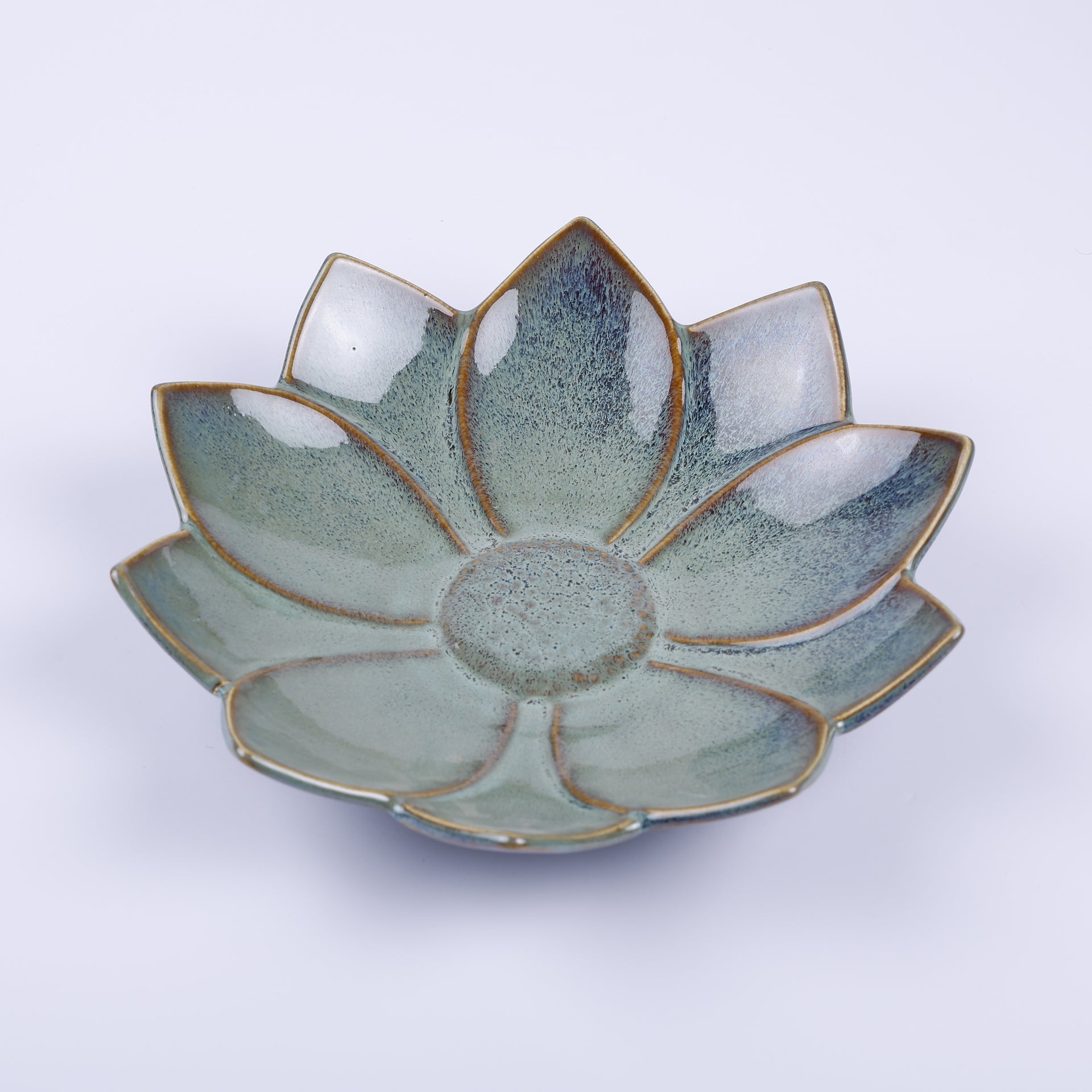 Handmade Decorative Ceramic Platter For Serving & Decor -AUTUMN-FLOWER