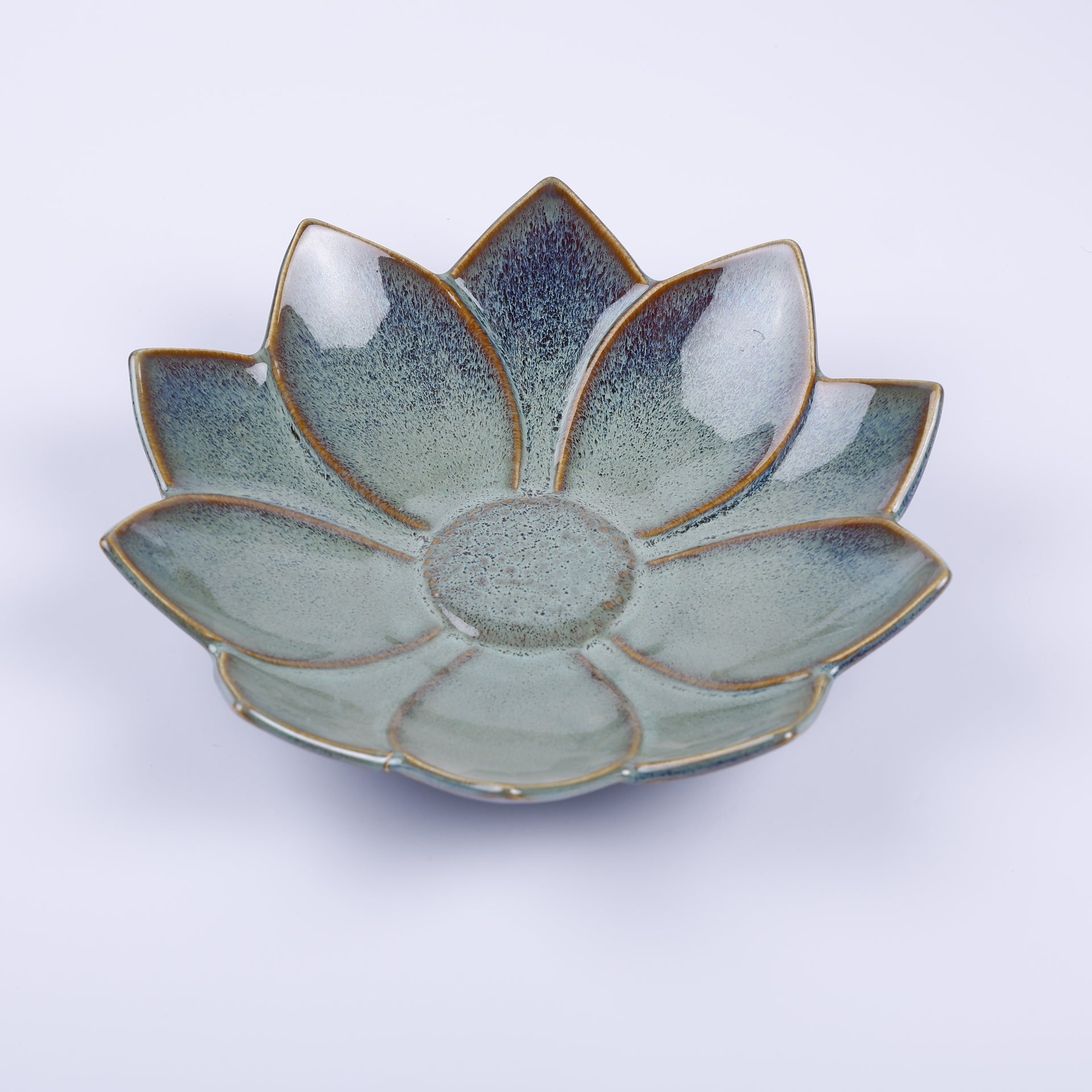 Handmade Decorative Ceramic Platter For Serving & Decor -AUTUMN-FLOWER