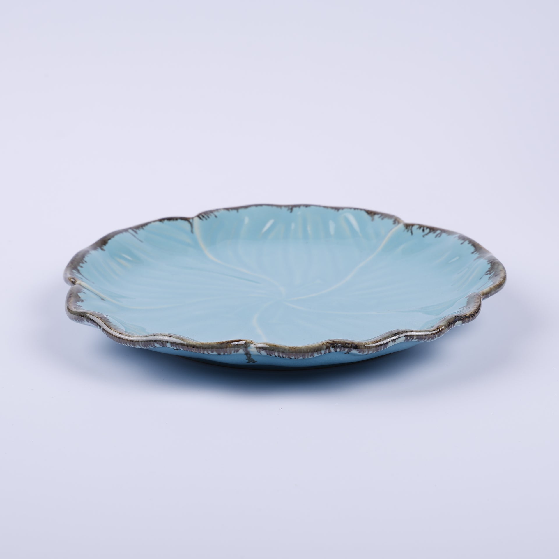 Handmade Decorative Ceramic Platter For Serving & Decor -BLUE-SET