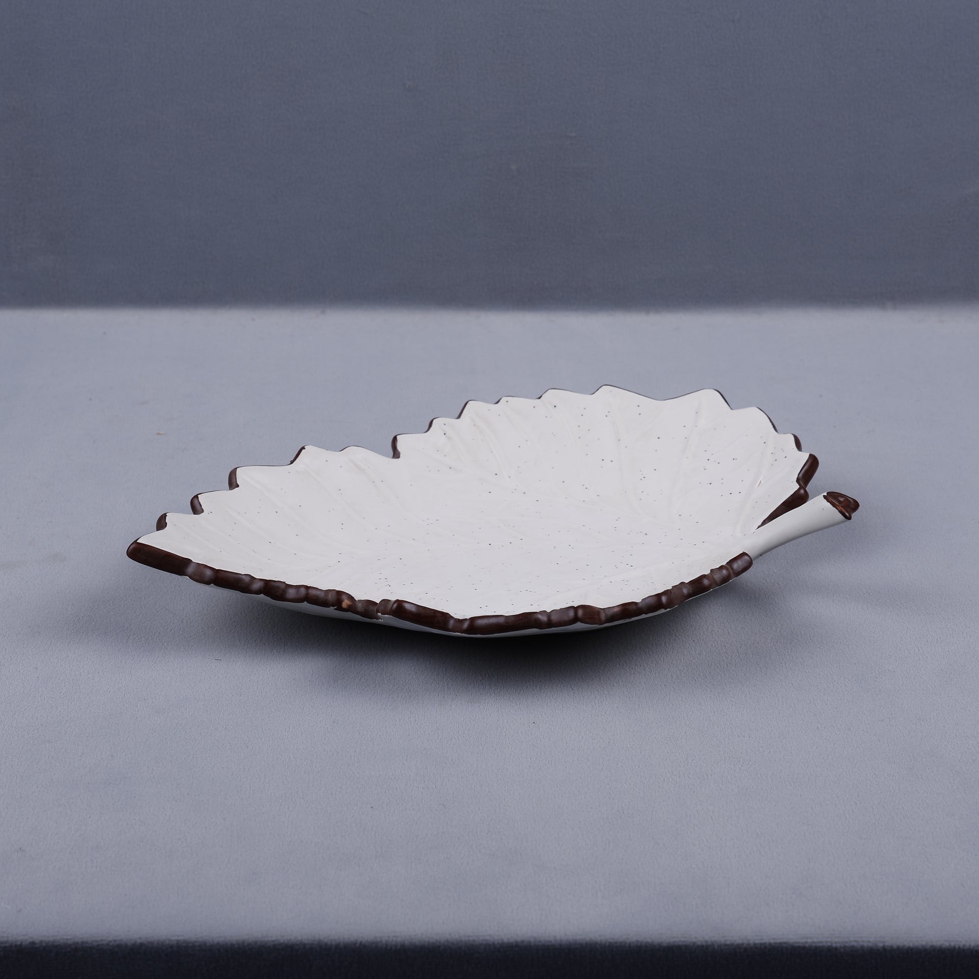 Handmade Decorative Ceramic Platter For Serving & Decor - LEAF
