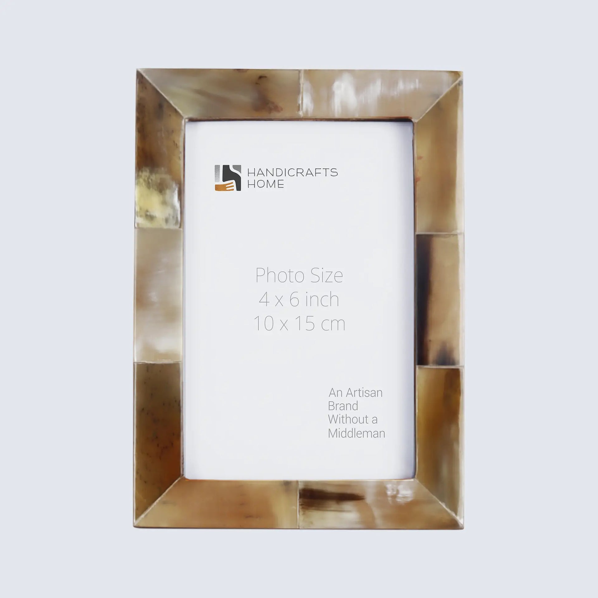 Picture Frames Essence Pattern Horn Inlay Collection in 3 Sizes, White