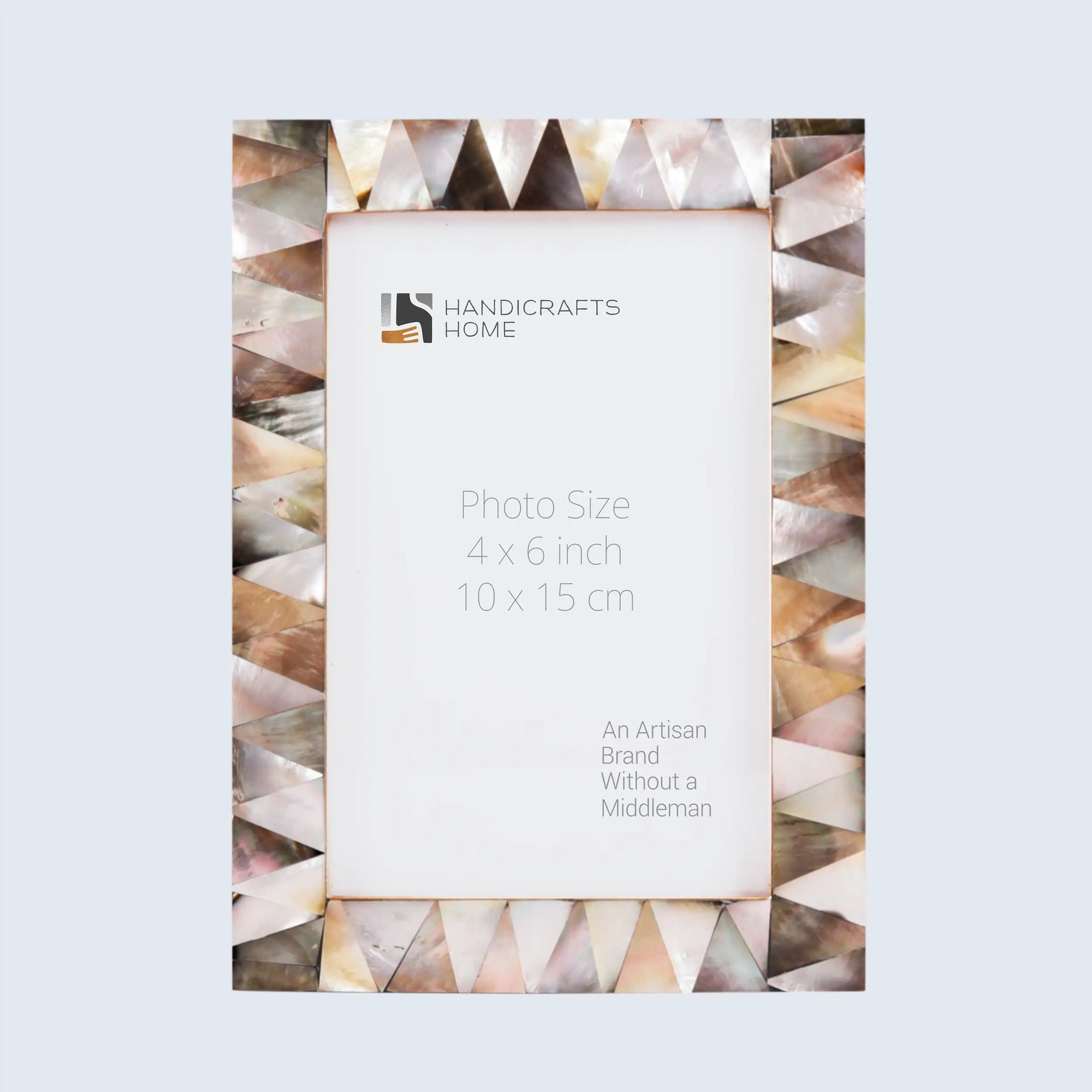 Picture Frames Pearlescent Ebony Pattern Mother of Pearl Collection in 3 Sizes