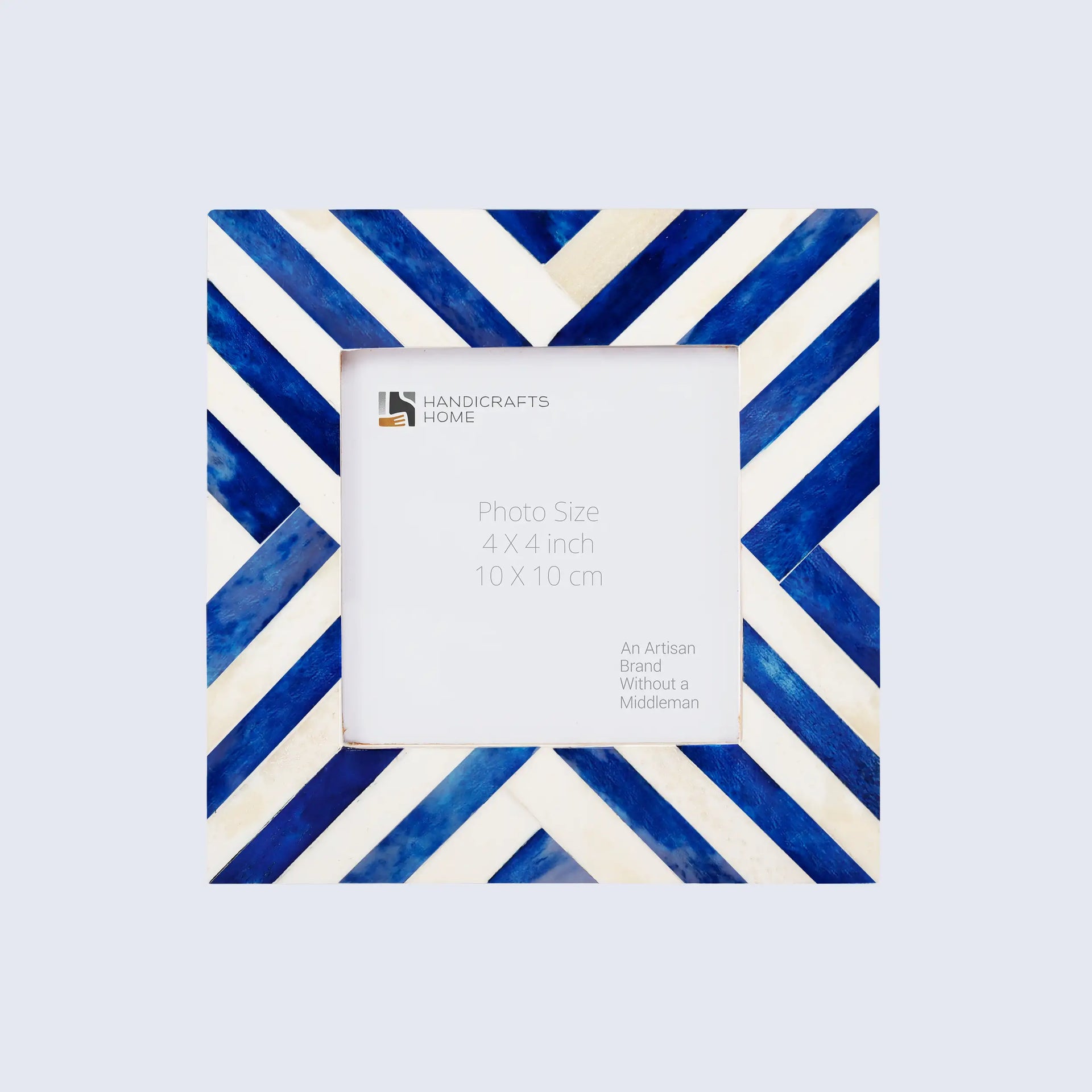 Baby Picture Frames Chevron Pattern Bone Inlay Collection in 3 Colors|1" Border Width