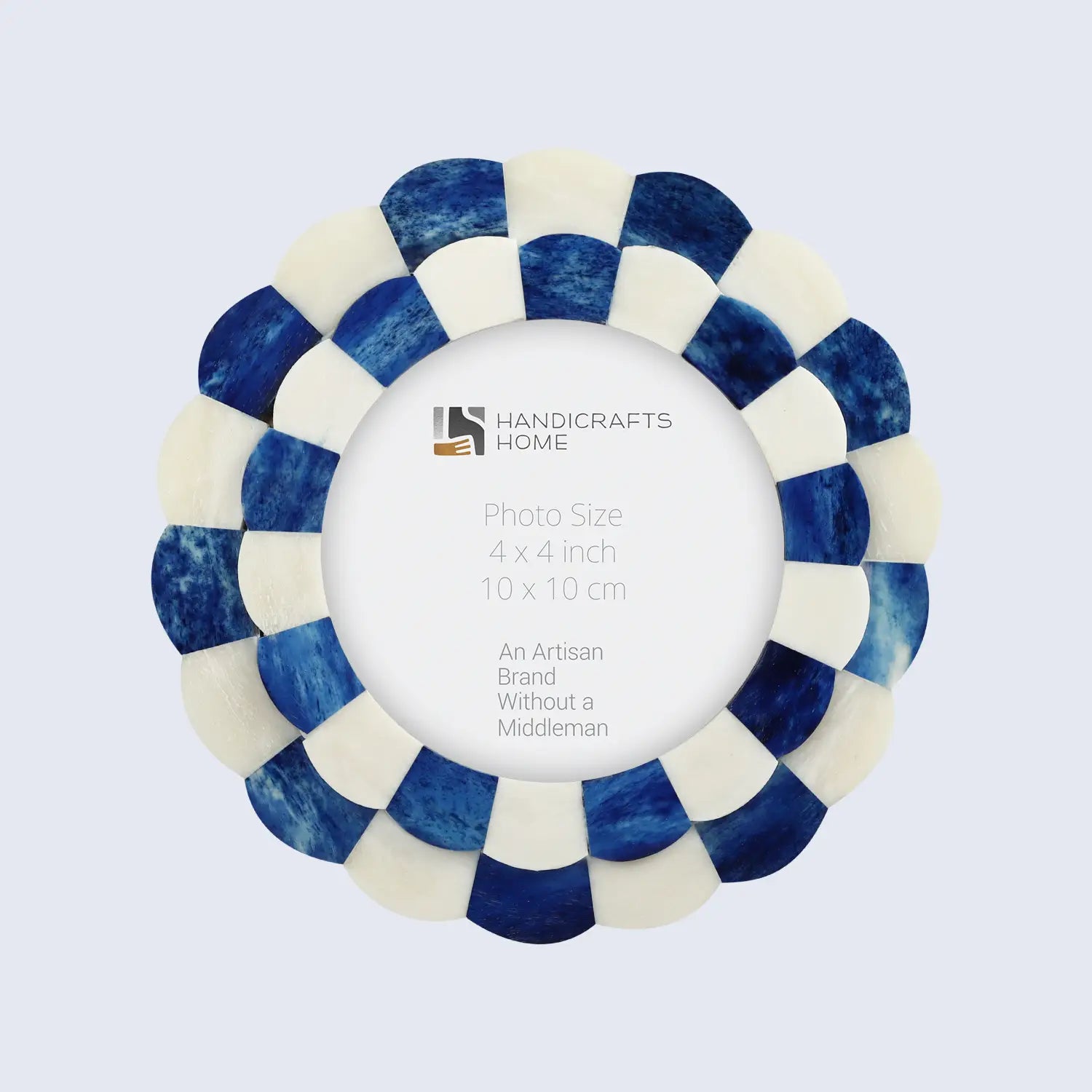 Baby Picture Frames Scalloped Pattern Bone Inlay Collection in 4 Colors