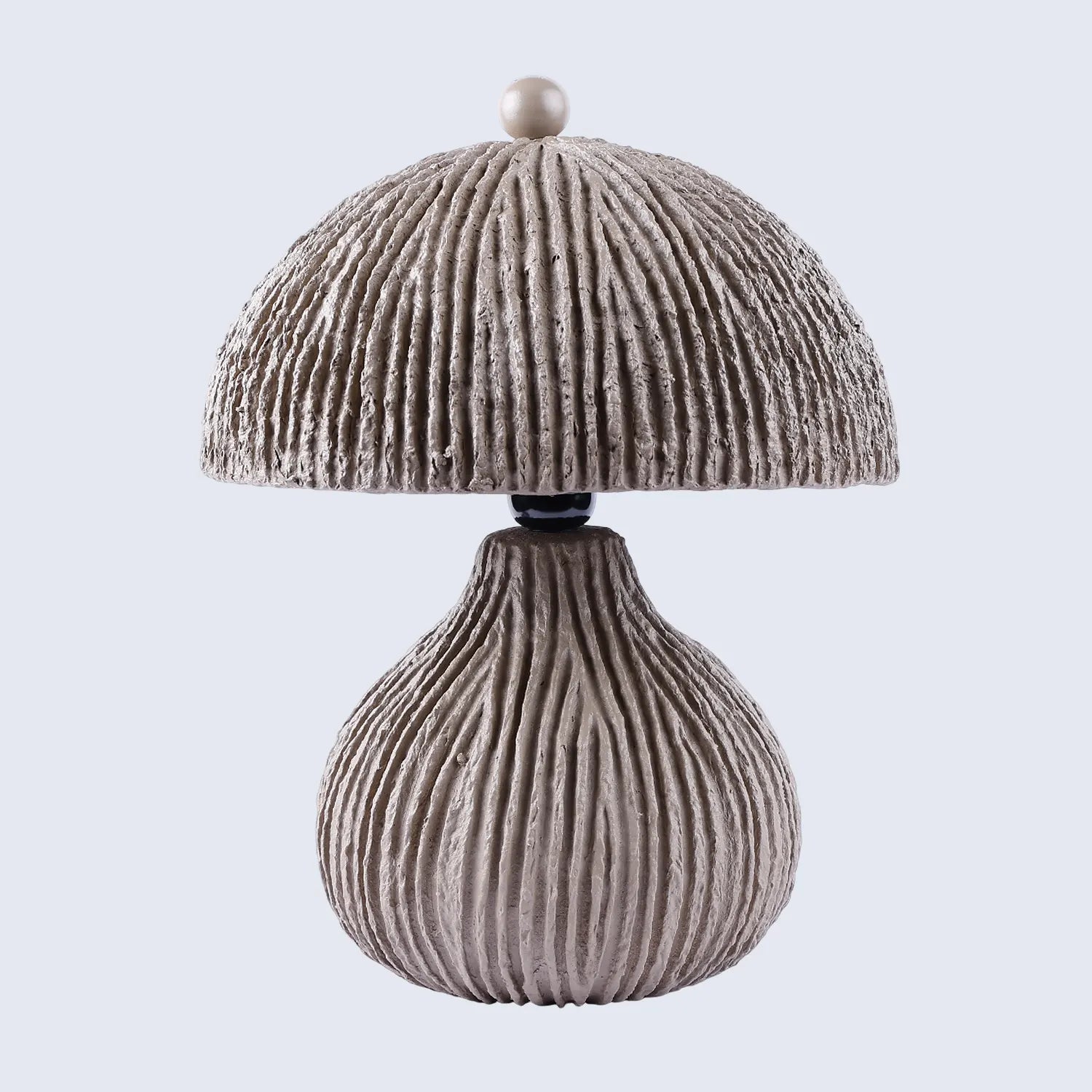 Table Lamp 11x12.5” – Mush Brown Modern Bedside Lamp