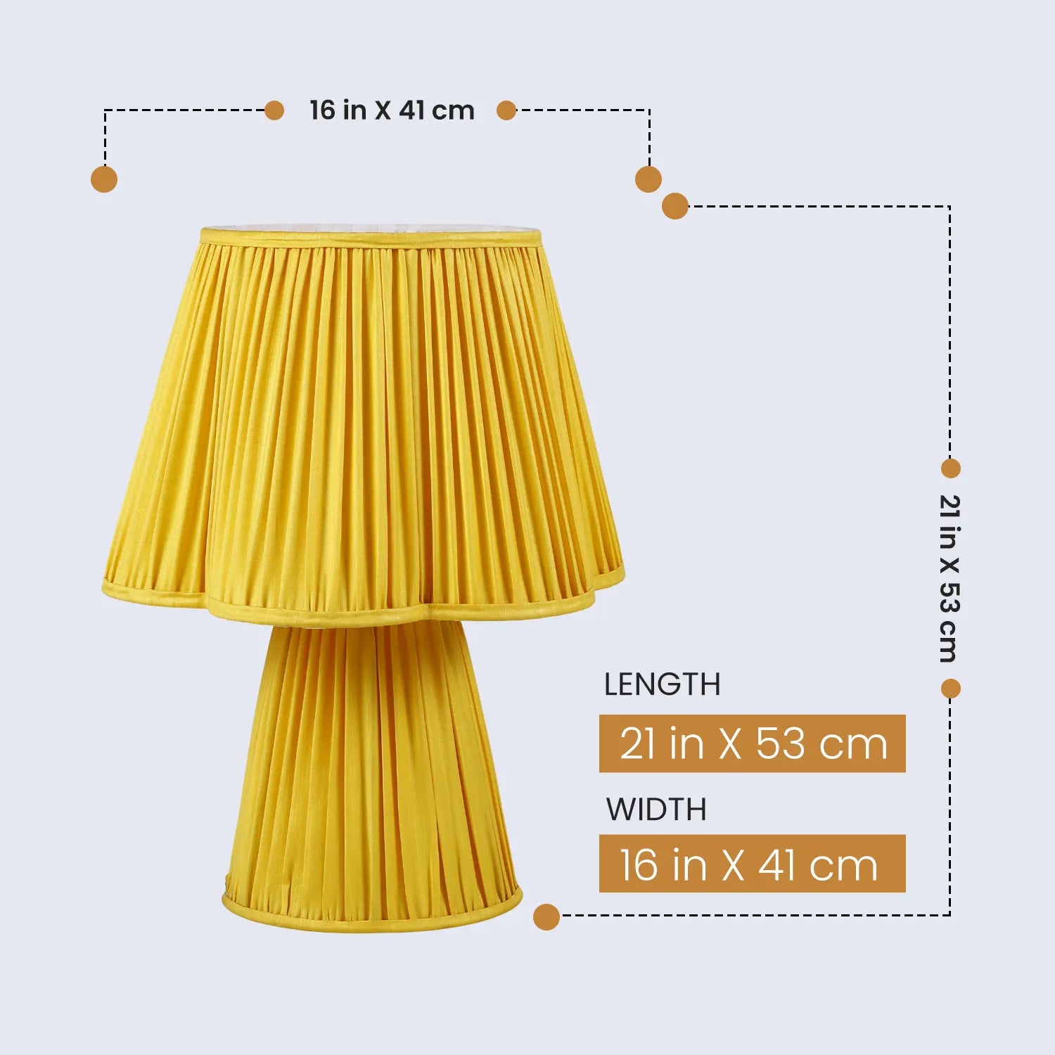 Table Lamp 16x21” – Sunflower Yellow Modern Bedside Lamp