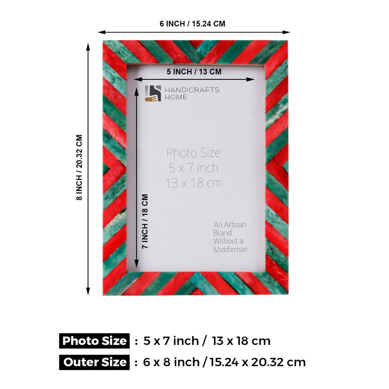 Size Chart for 5x7 Picture Frames Combo Pack of 3- Jingle Bell Inspired Collection