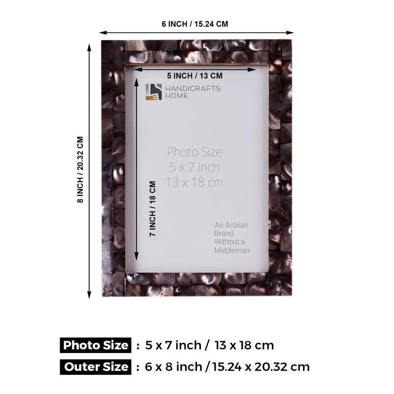 Size Chart for 5x7 Picture Frames Combo Pack of 3- Lazy Sunday Collection