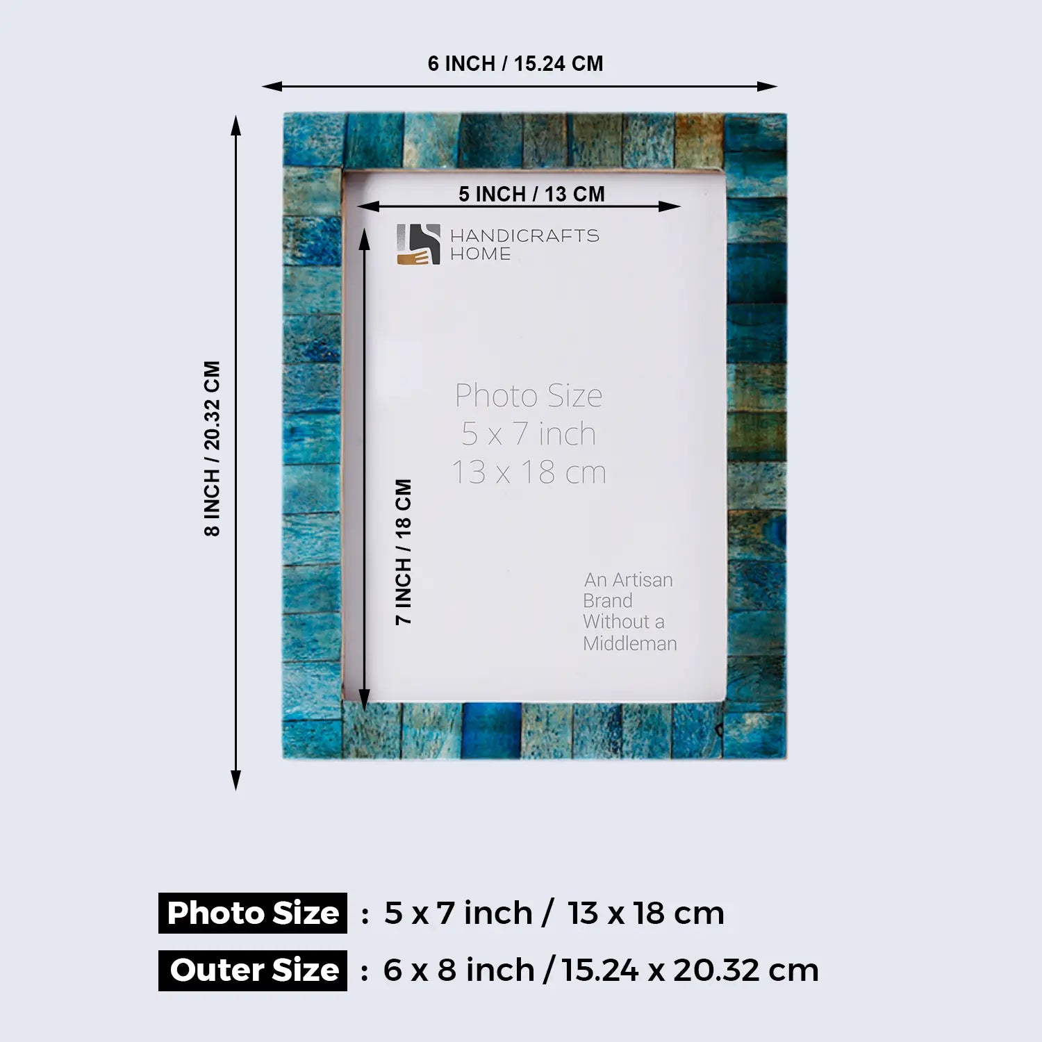 5x7 Picture Frames Combo Pack of 3- Oceanic Collection