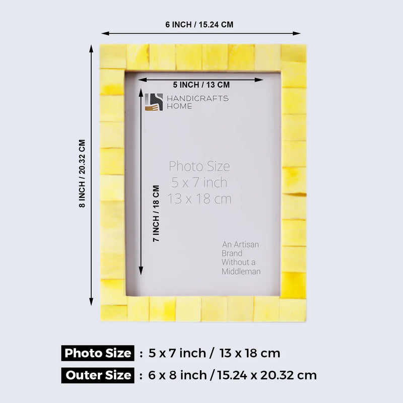 Size Chart for 5x7 Picture Frames Combo Pack of 3- Sunset Collection