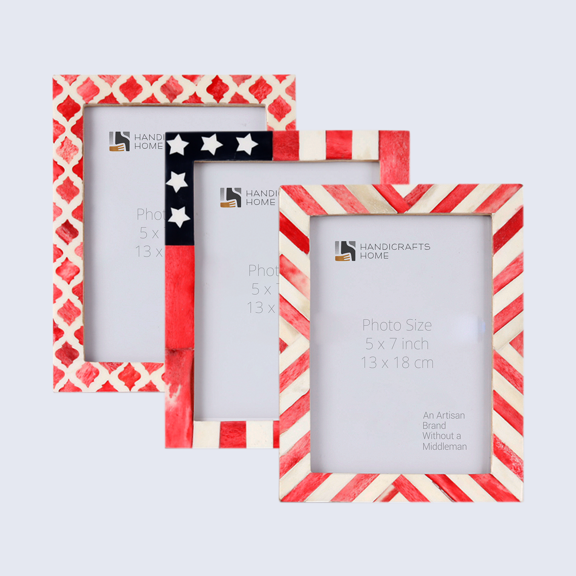 5x7 Picture Frames Combo Pack of 3- The Glory Collection