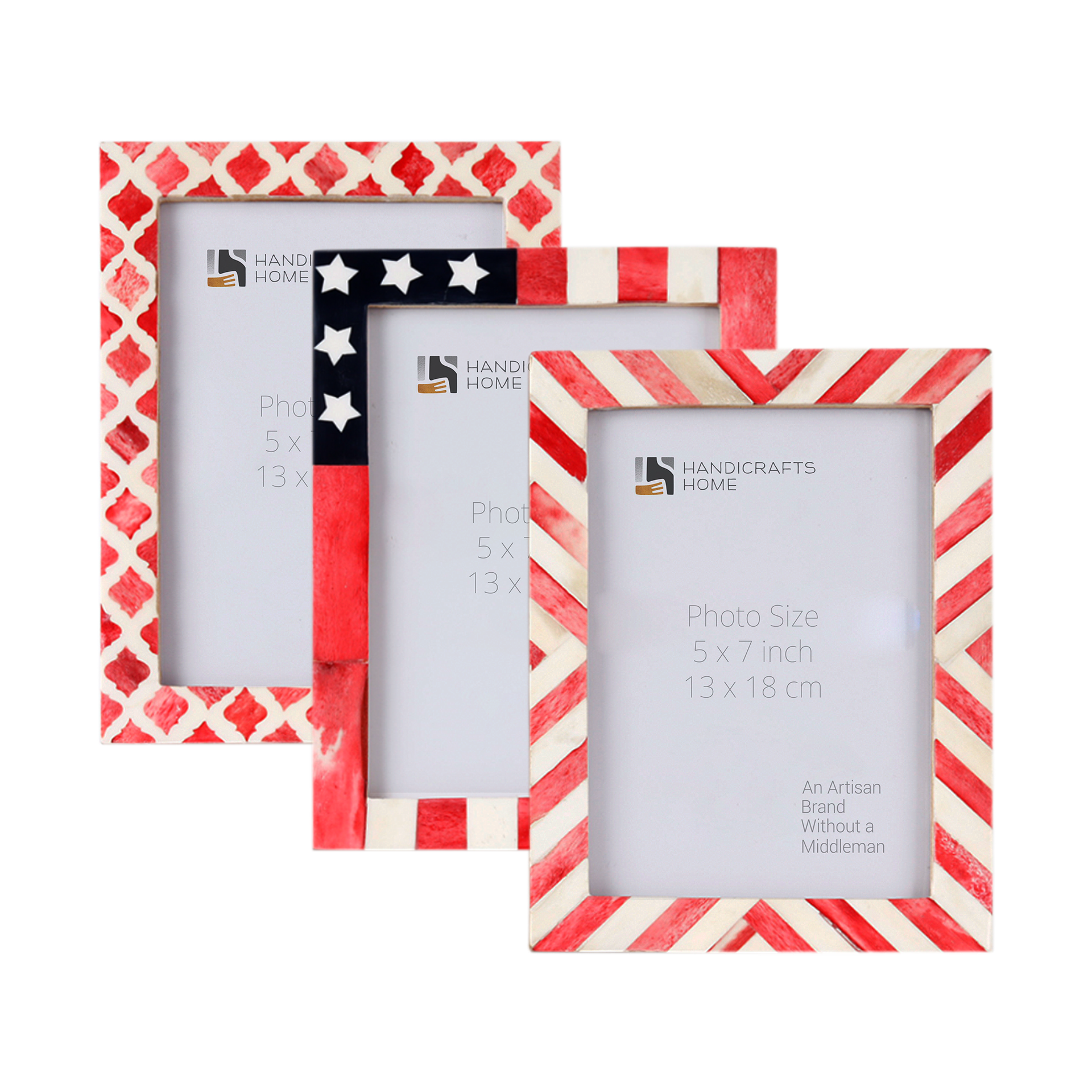 5x7 Picture Frames Combo Pack of 3- The Glory Collection