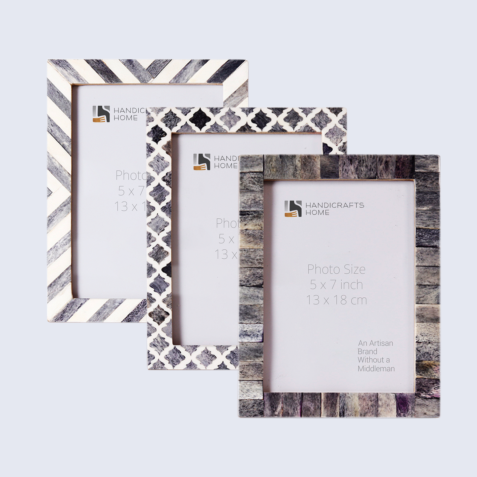 5x7 Picture Frames Combo Pack of 3- Winter Collection