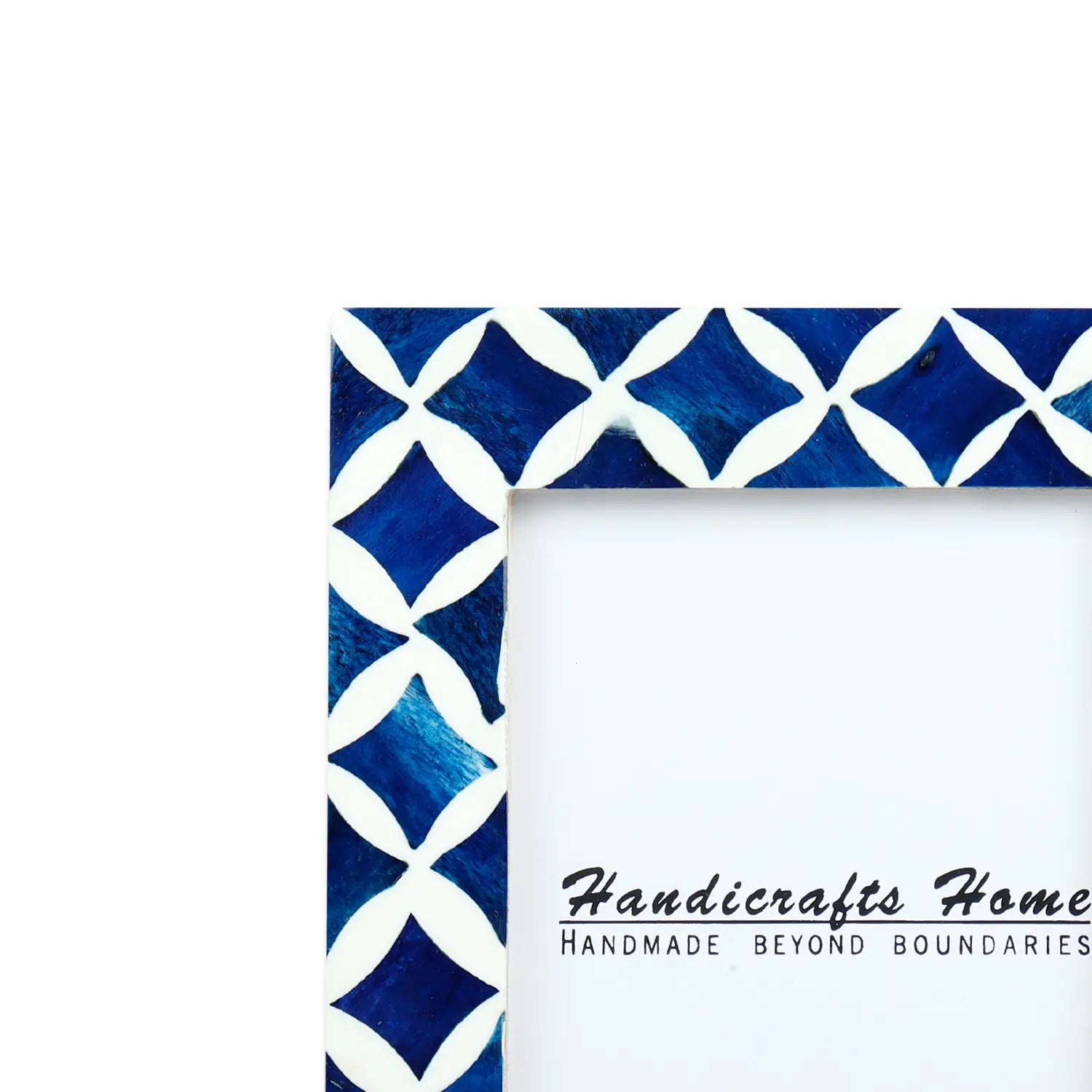 Picture Frames Indigo Mosaic Star Pattern Bone & Resin Inlay Collection, 4x6