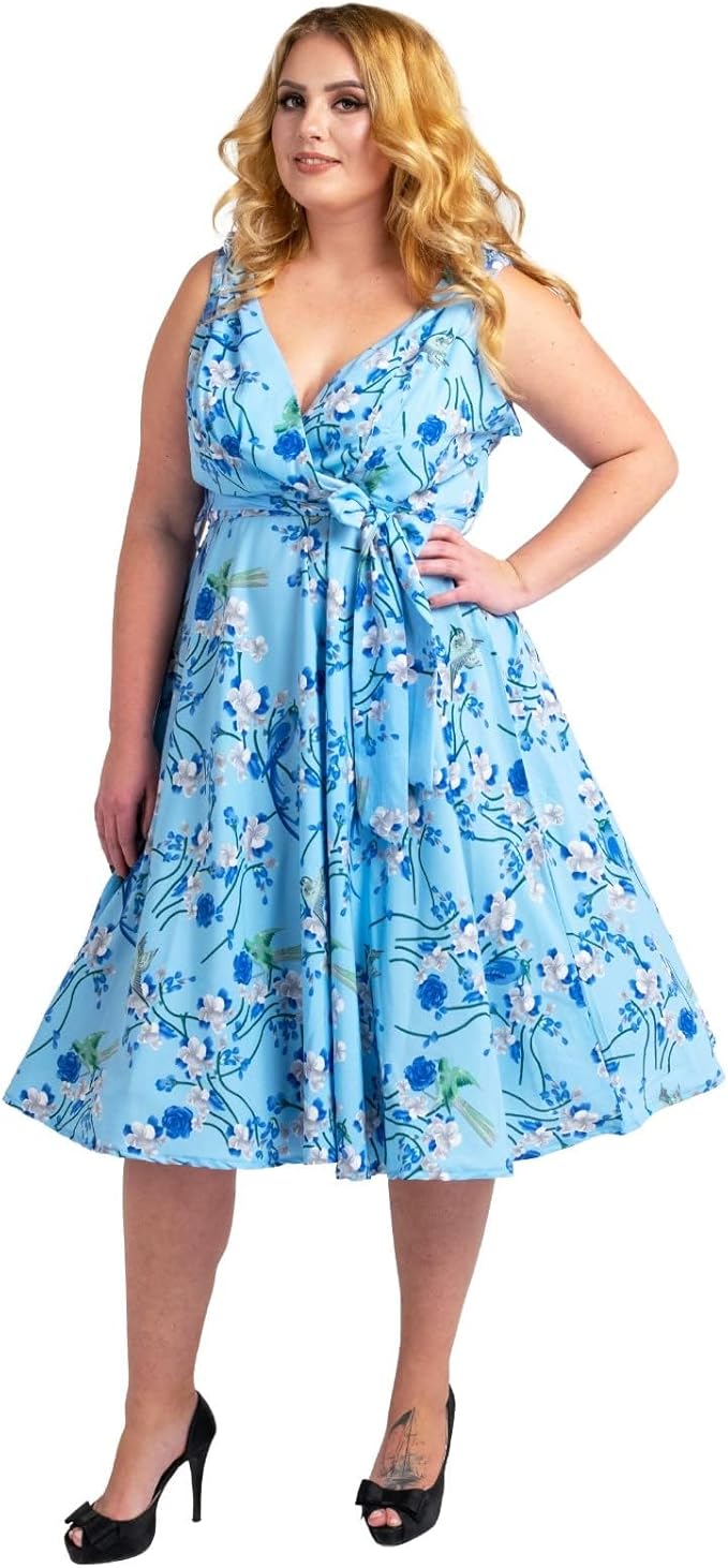 Women’s Retro Vintage Swing Dress 60s/70s Fit & Flare Cocktail Dress available in 3 Colors