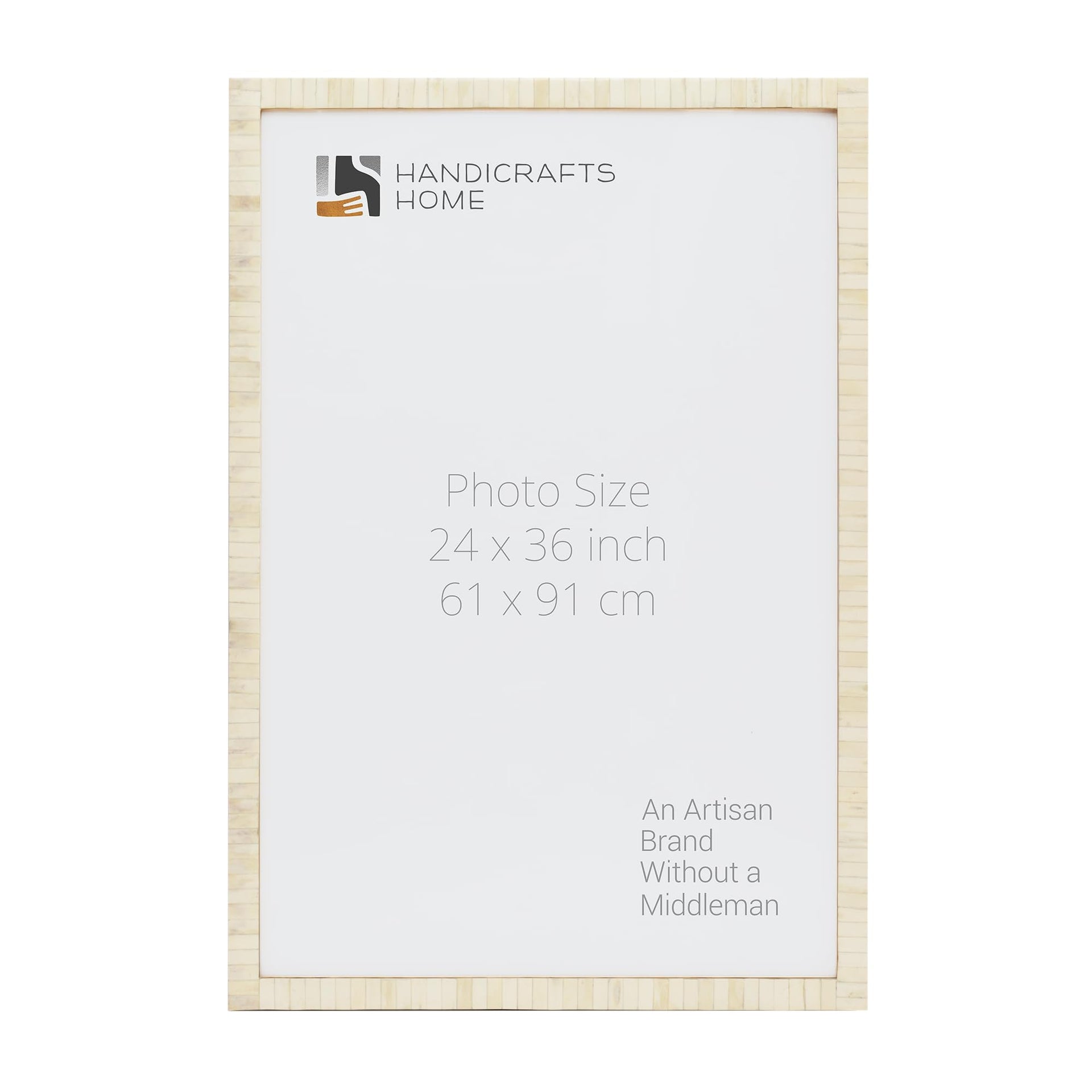 Poster Picture Frame Classic Bone Inlay in 2 Sizes, White