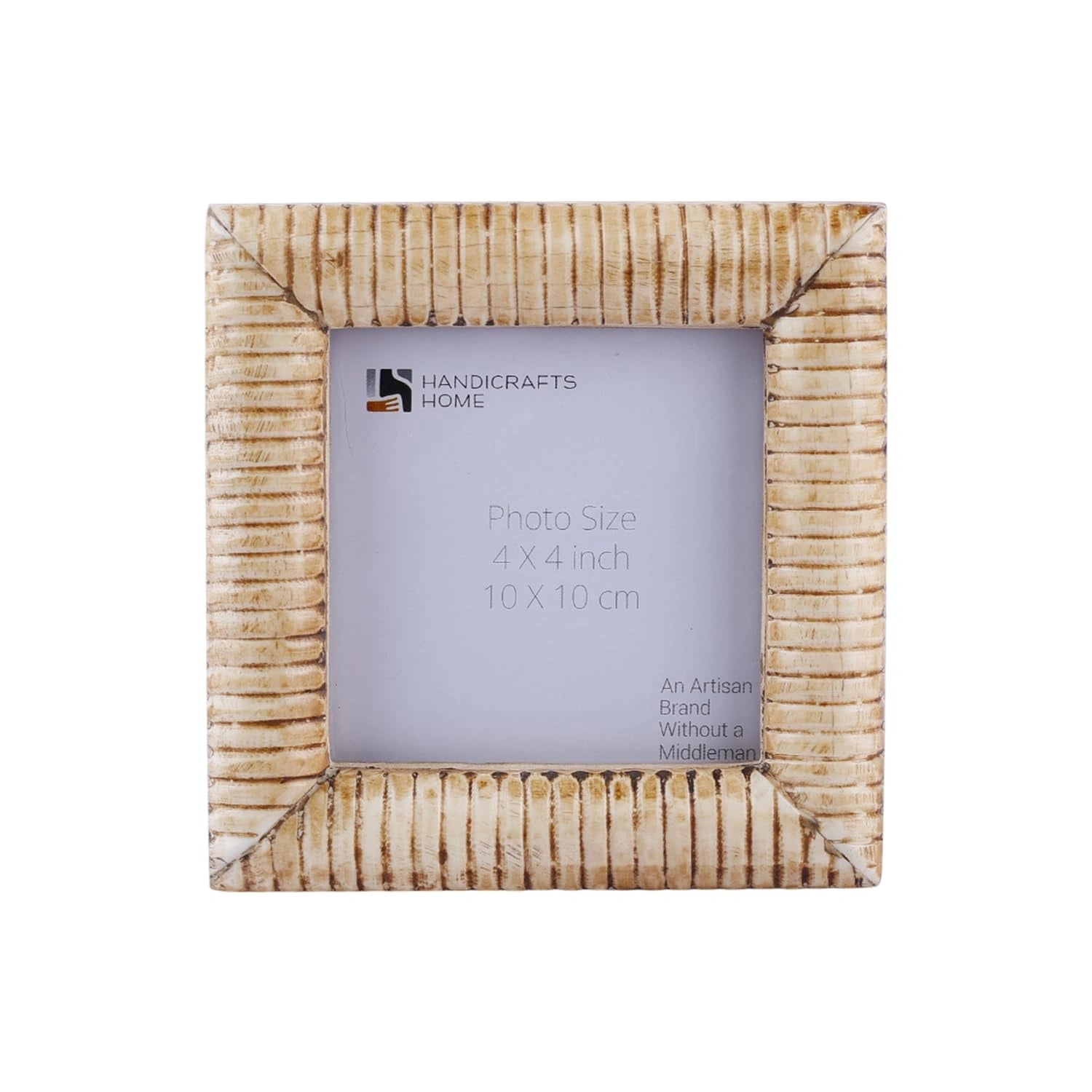 Picture Frame Ridged Pattern Collection Bone Inlay – 4x4"