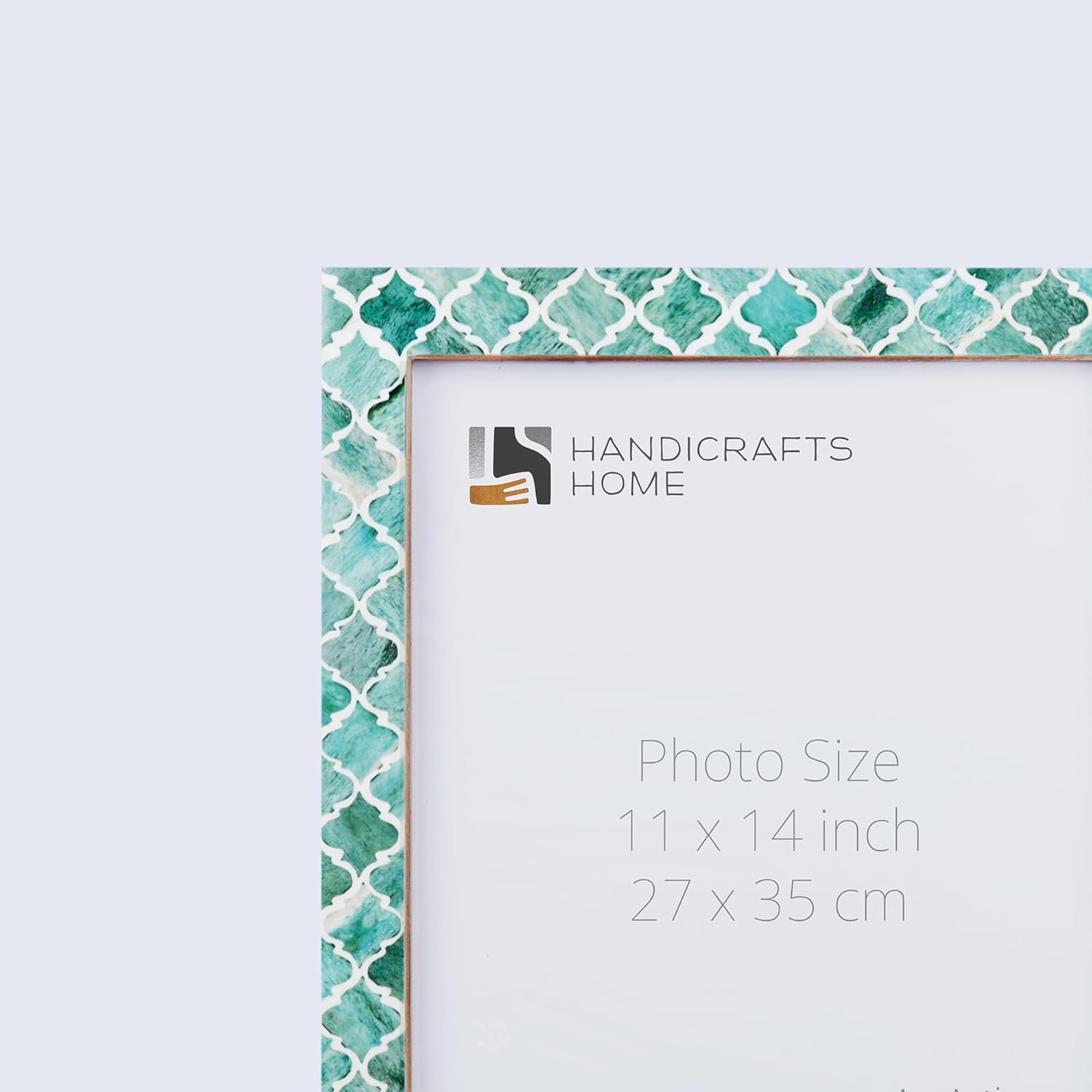 Moroccan Pattern Picture Photo Frame Handmade Wall Hanging Decor Green