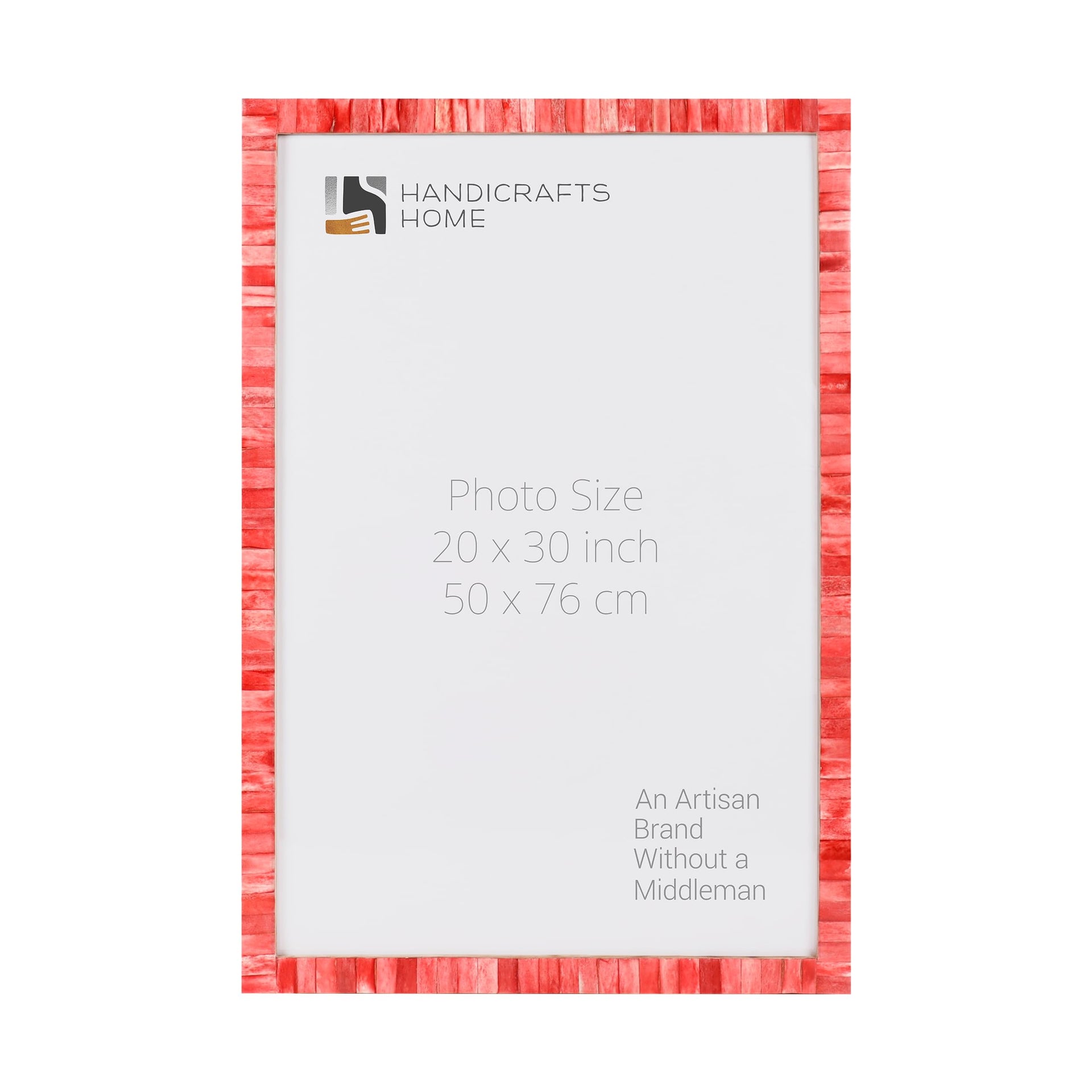 Poster Picture Frame Classic Pattern Bone Inlay Collection in 6 Sizes, Red