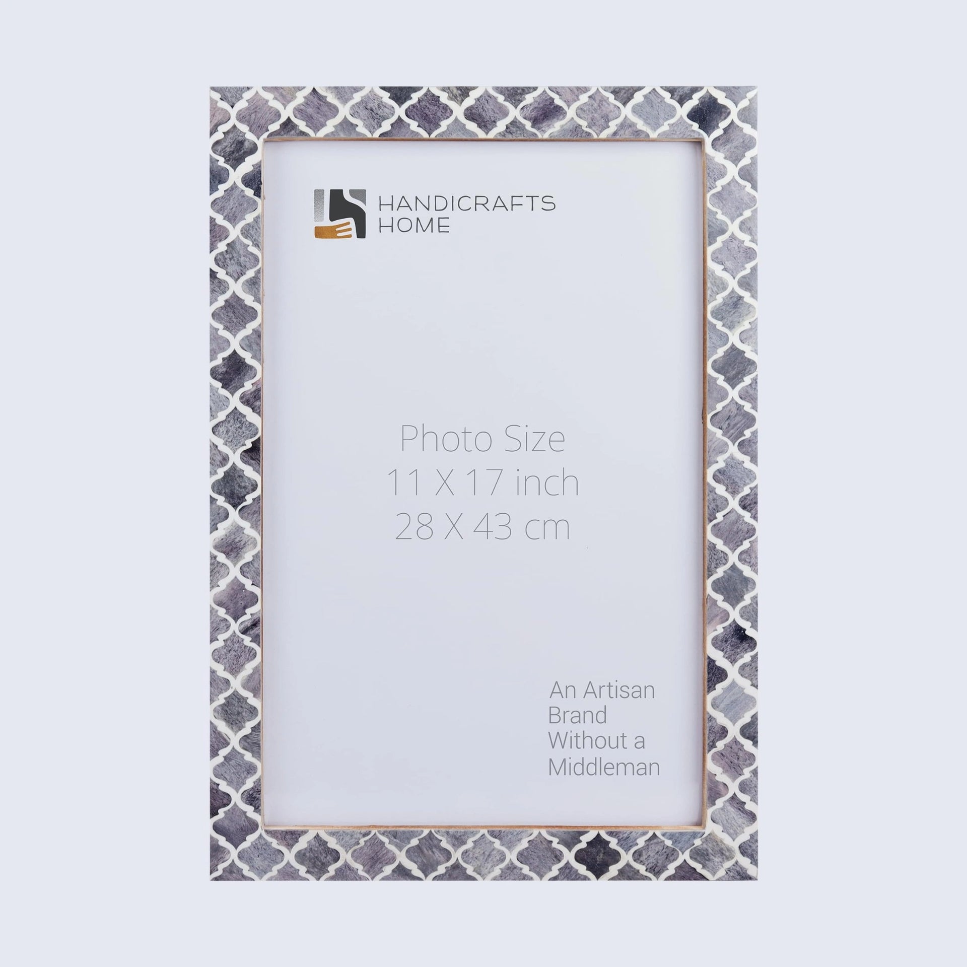 Poster Frames Moroccan Pattern Bone & Resin Inlay Collection, Grey, 23 Sizes