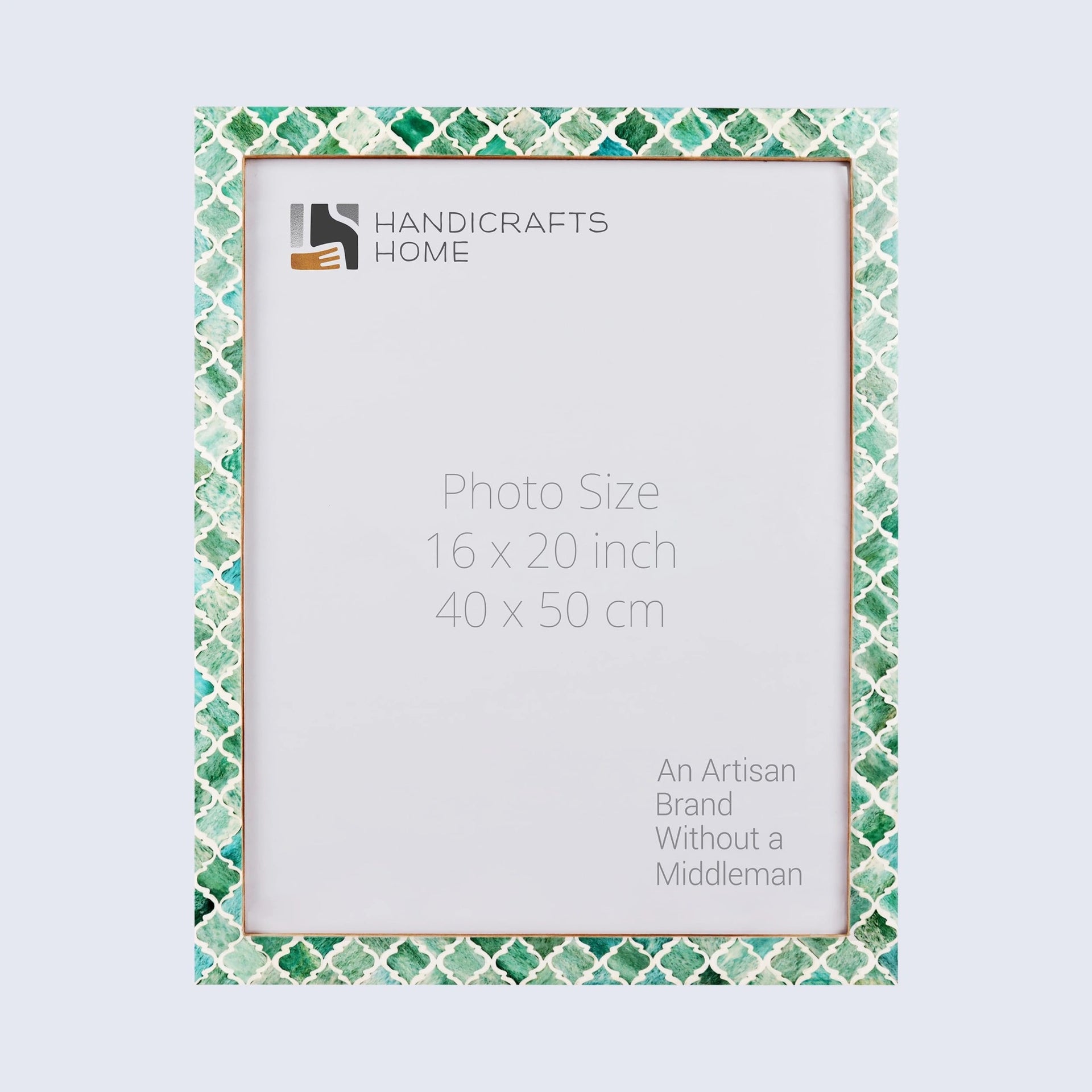 Poster Frames Moroccan Bone & Resin Inlay collection, Green, 6 sizes
