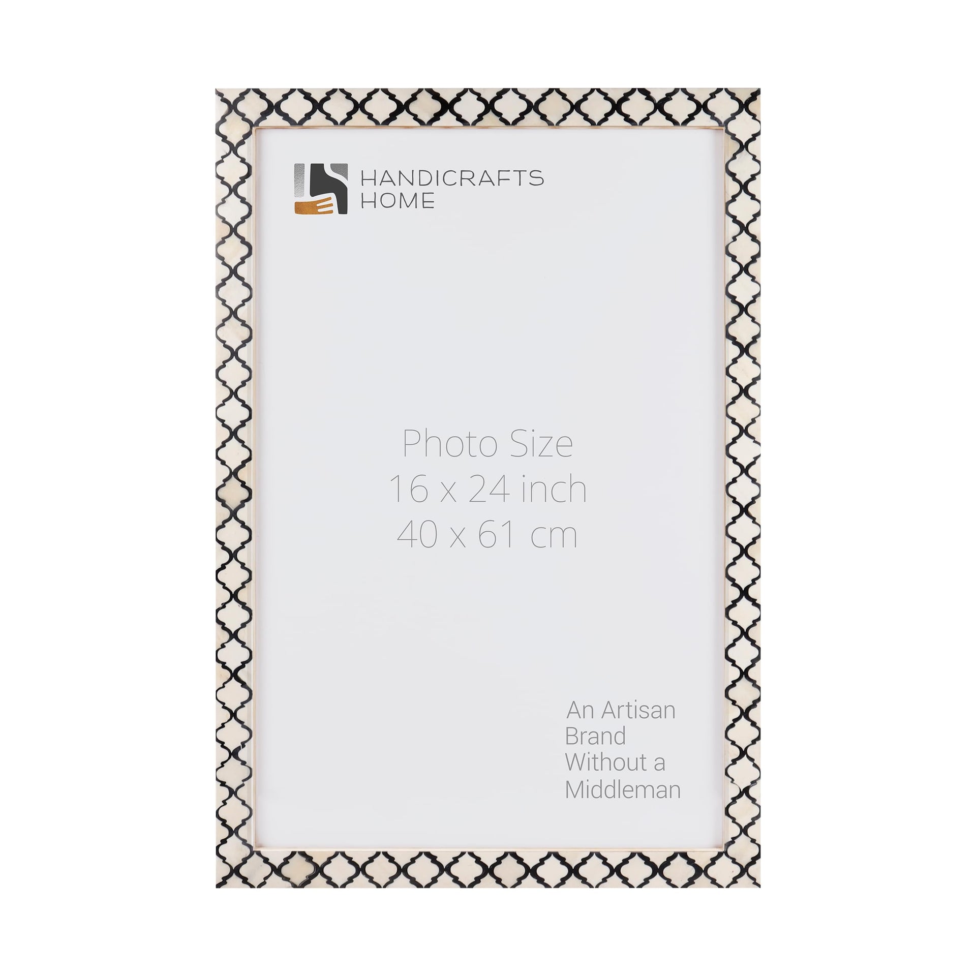 Moroccan Poster Frames Bone Inlay, Black, 9 Sizes