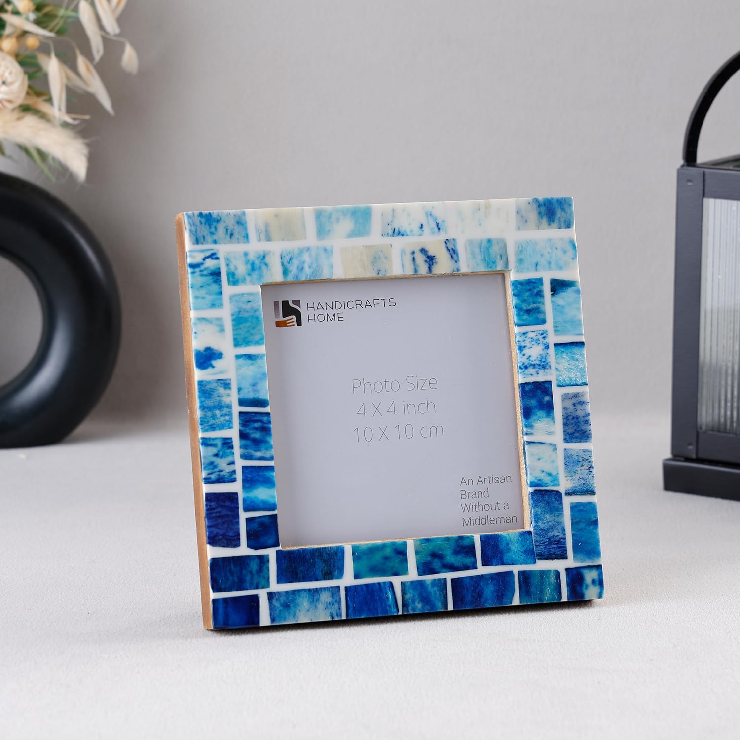 Picture Frames Indigo Pattern Bone Inlay Collection in 26 Sizes
