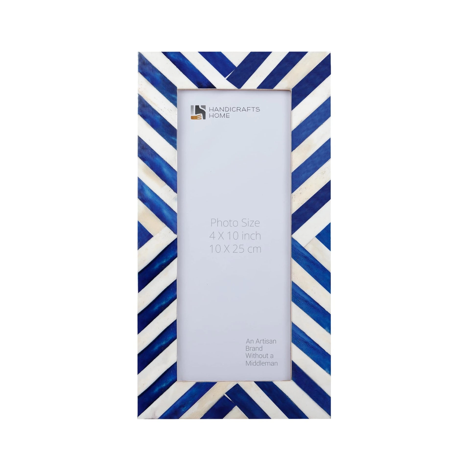 Poster Frame Chevron Collection, Bone Inlay, Blue, 21 Sizes
