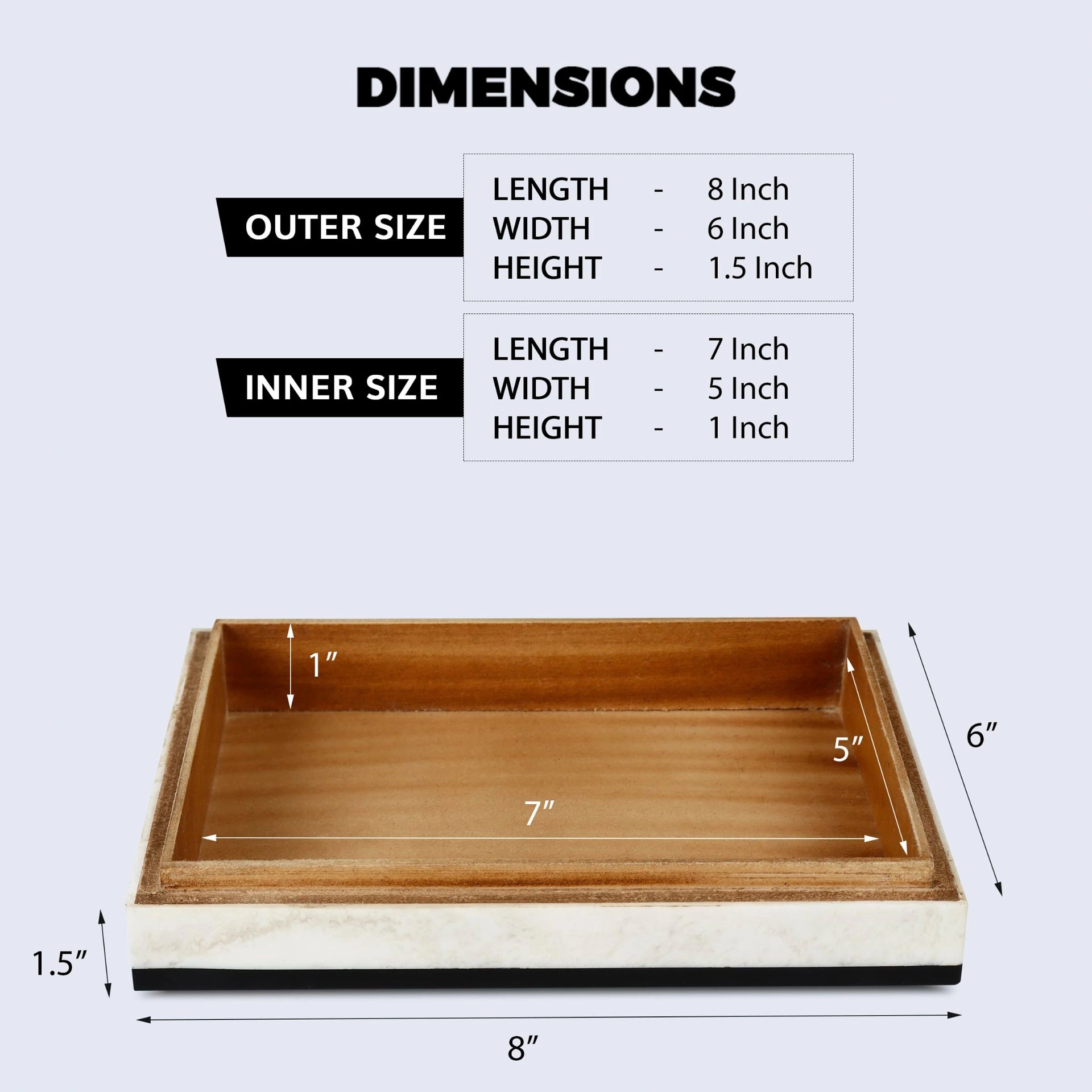 Black White Resin Inlay Decorative Storage Box – Mono Court Collection (7 Sizes)