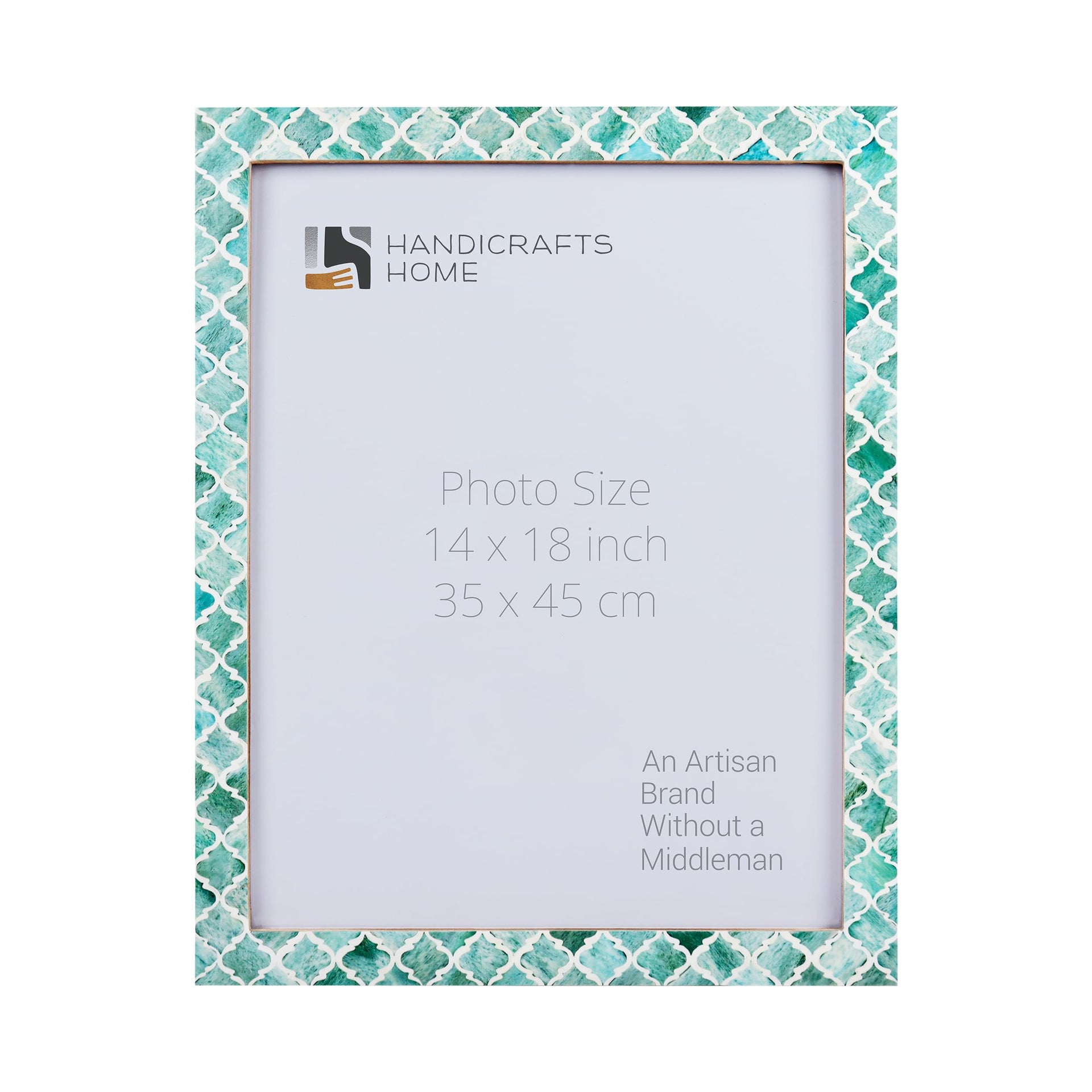 Moroccan Poster Frames Bone Inlay, Green, 5 Sizes