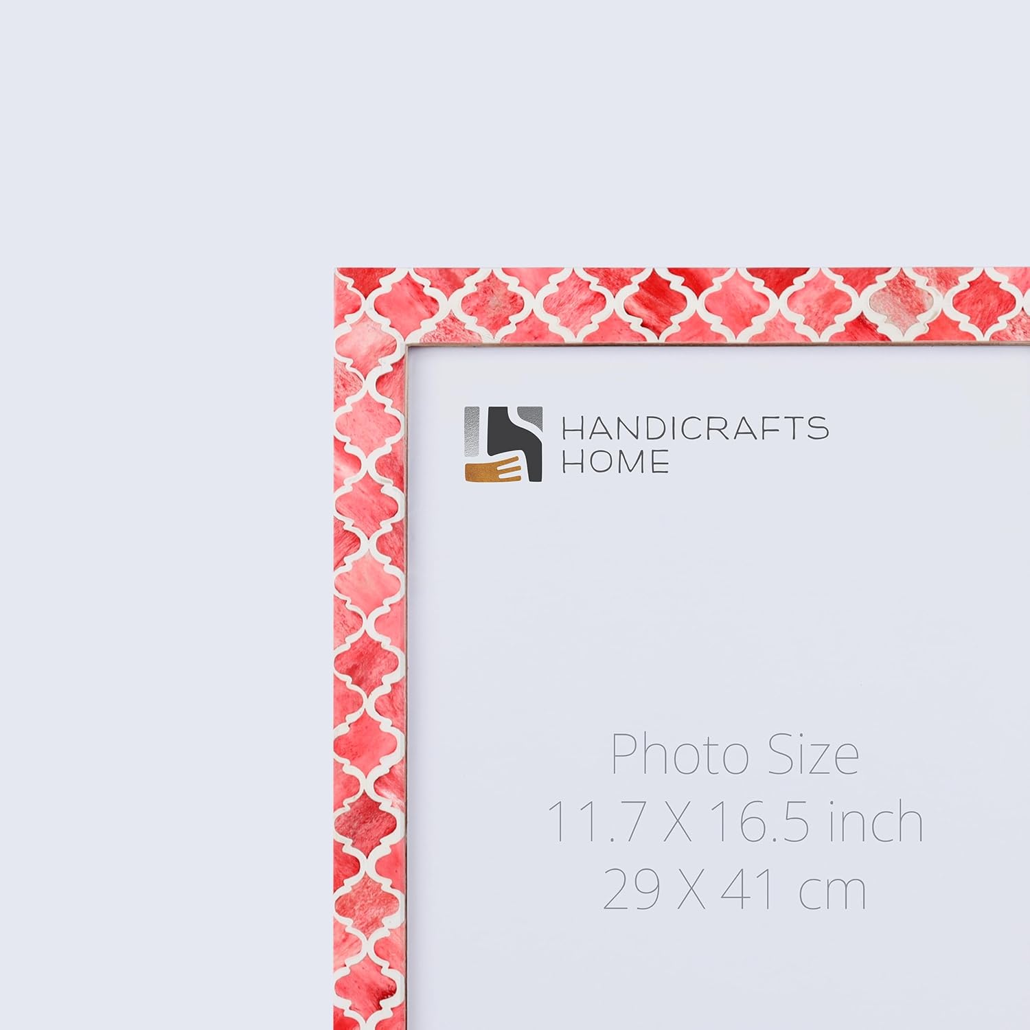 Moroccan Pattern Picture Photo Frame Handmade Wall Hanging Decor Red - 4 Sizes Available