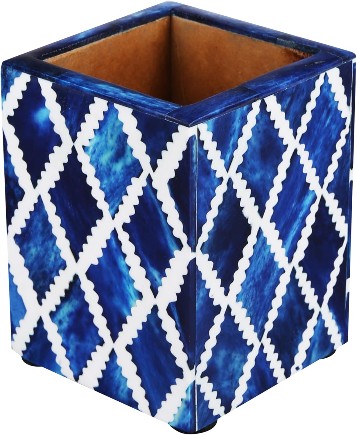 3x4 Pen & Pencil Holder Mosaic Diamond - Blue, Grey