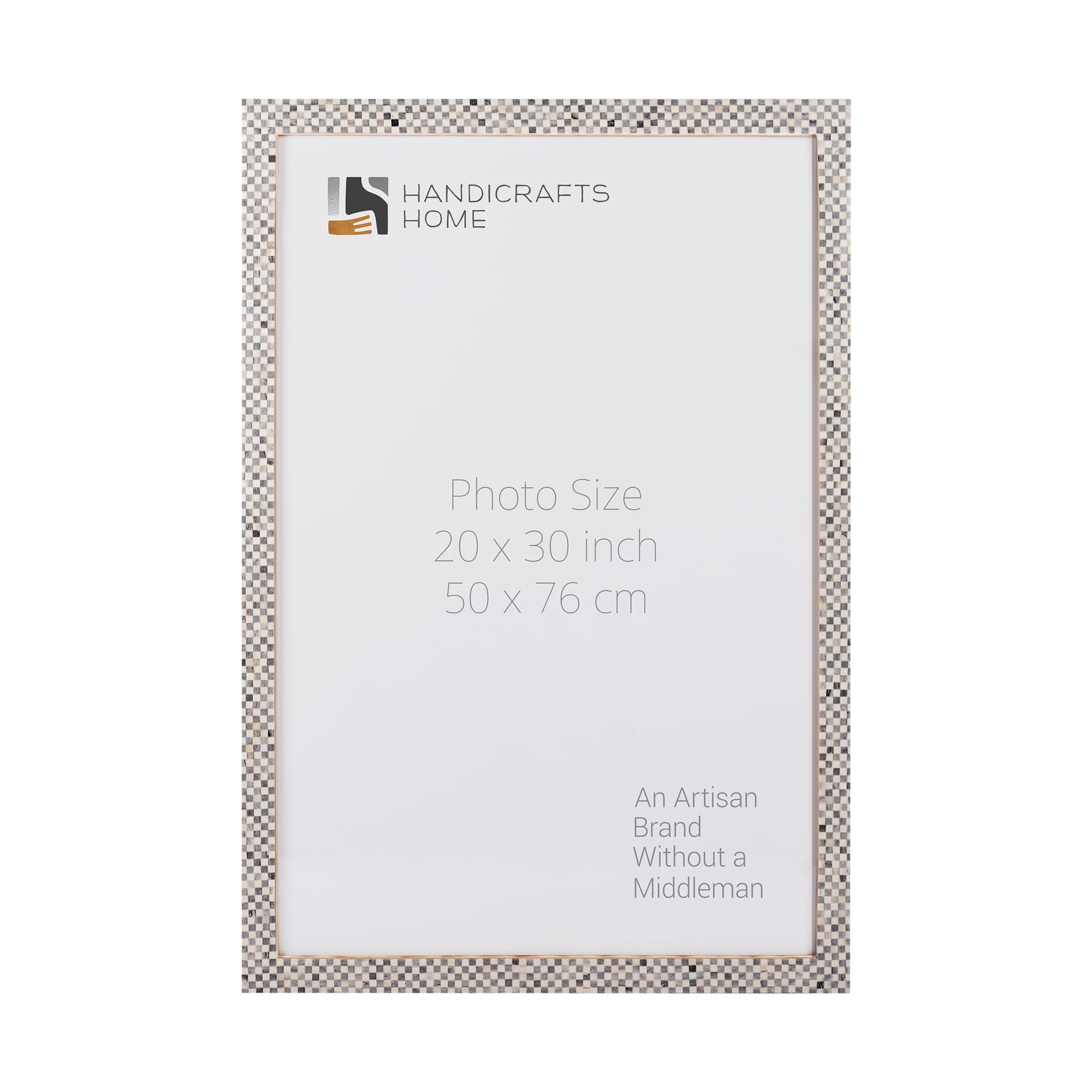 Poster Frames Checkered Collection Bone Inlay, Black & White - 4 Sizes