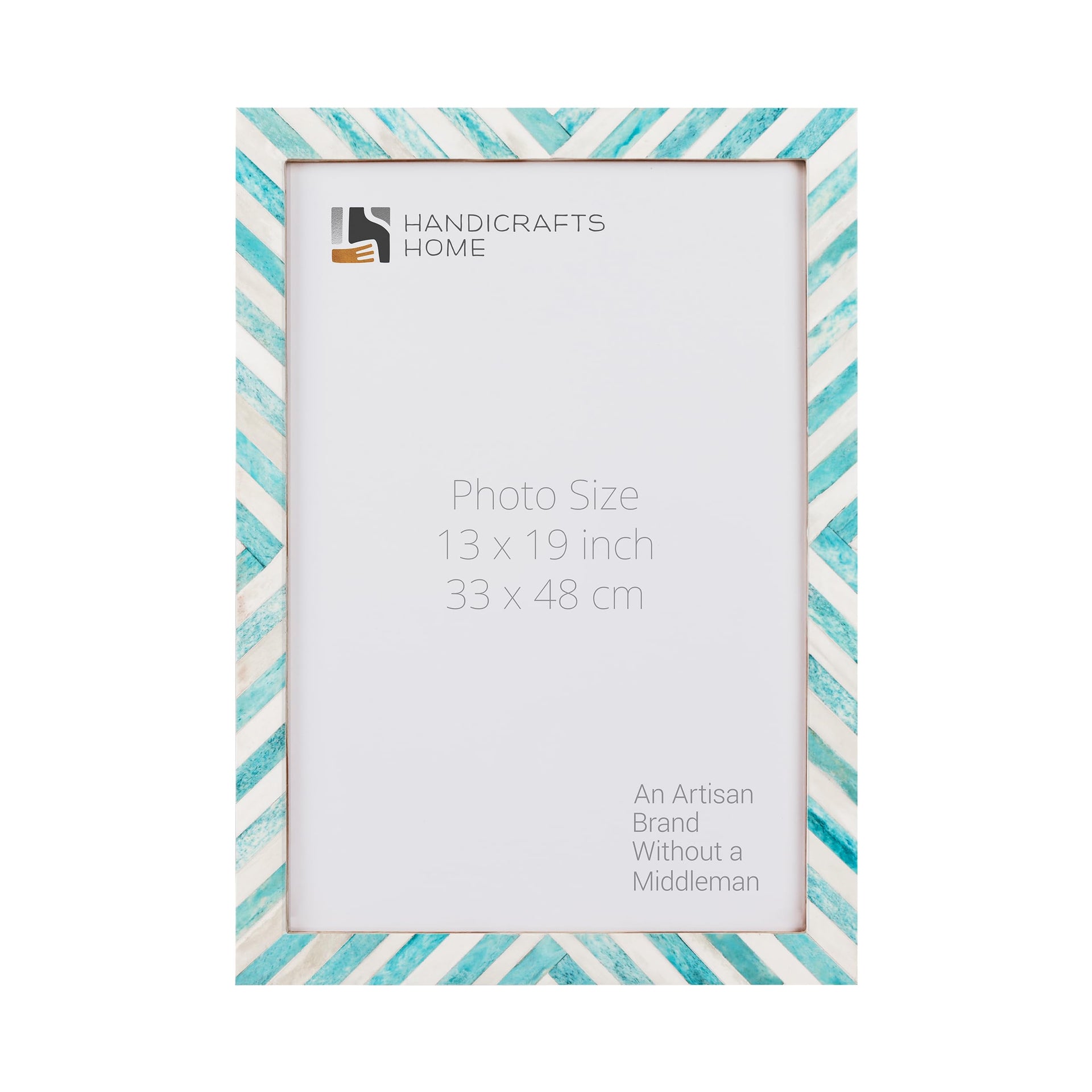Poster Frames Chevron Collection Bone Inlay, Green, 6 Sizes