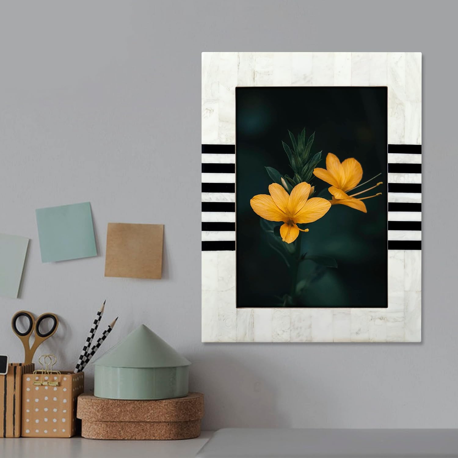 Picture Frames Contour Lado Pattern Resin Inlay Collection in 3 Sizes