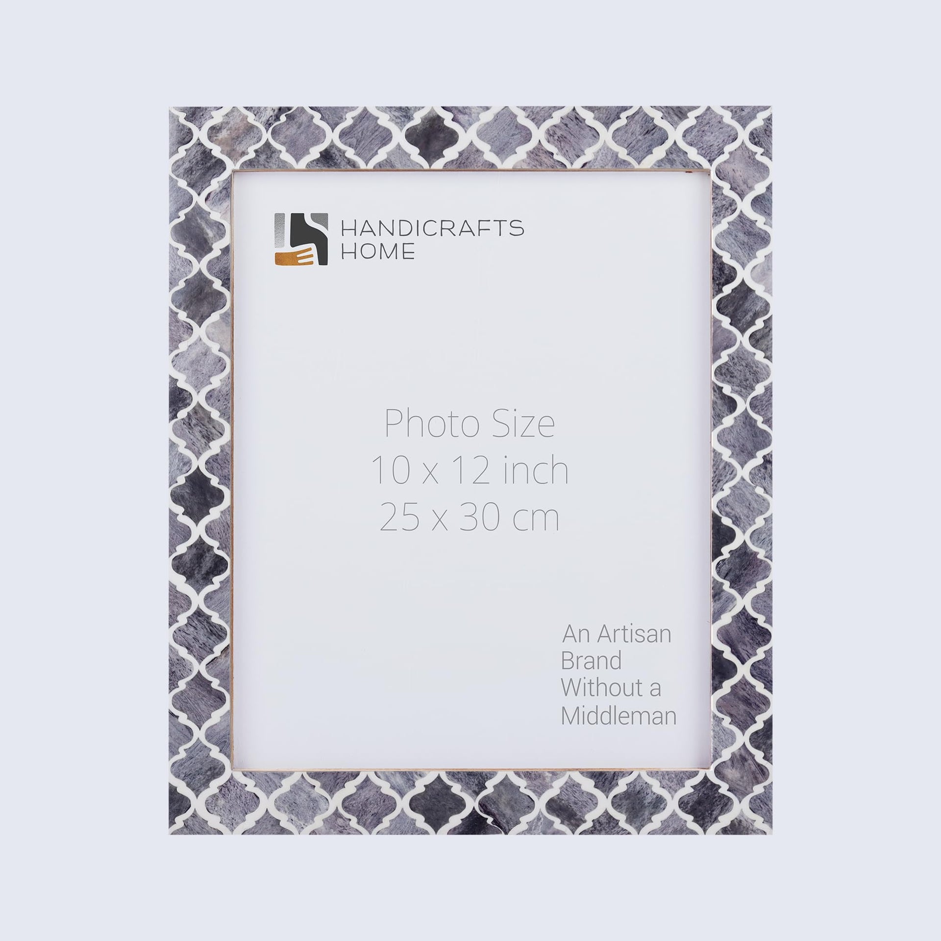 Poster Frames Moroccan Pattern Bone & Resin Inlay, Grey, 15 Sizes