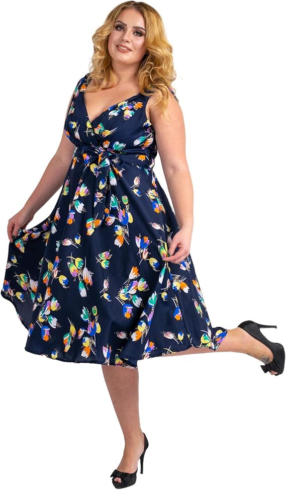 Women’s Retro Vintage Swing Dress 60s/70s Available in 2 Colors