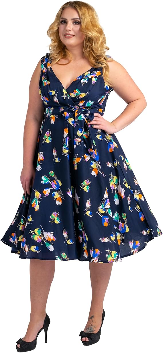 Women’s Retro Vintage Swing Dress 60s/70s Available in 2 Colors