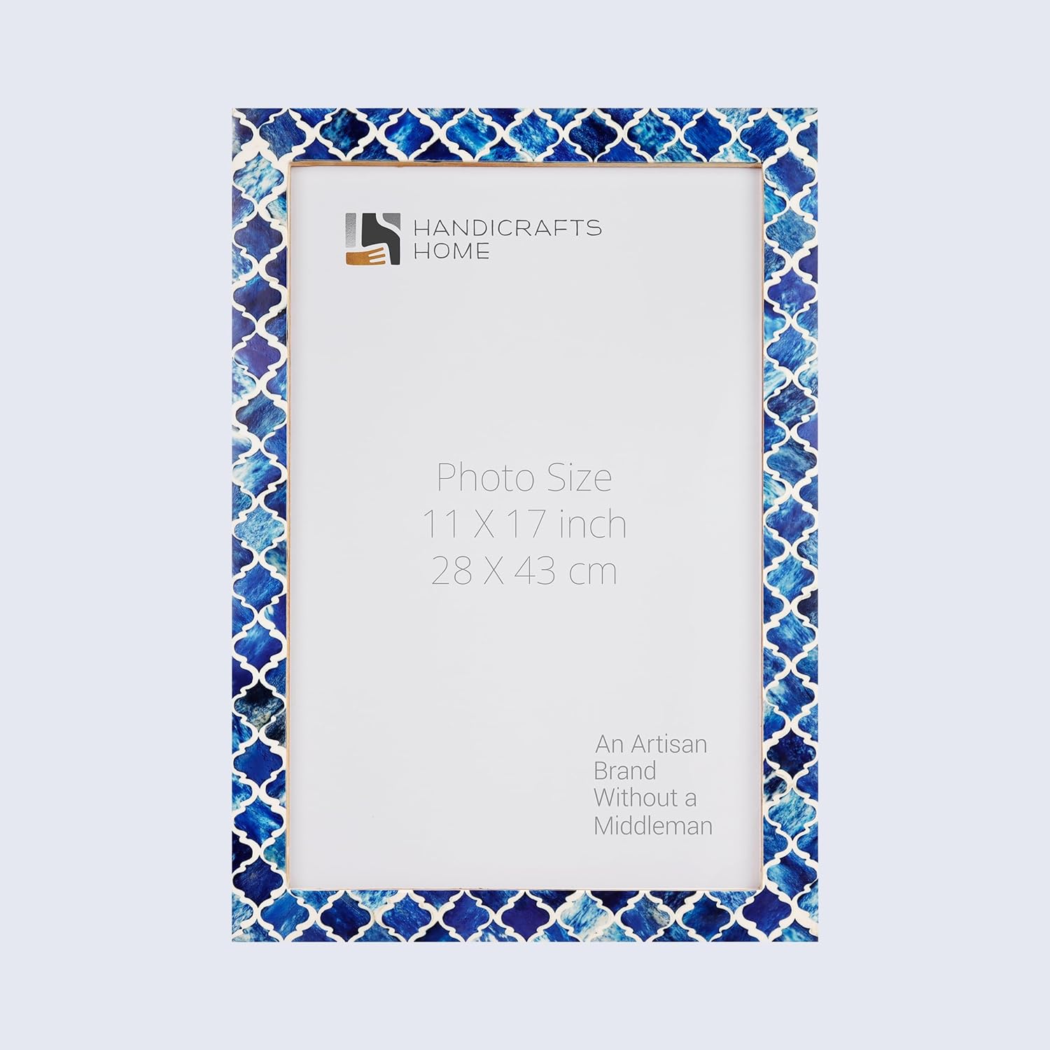 Moroccan Pattern Picture Photo Frame Handmade Wall Hanging Decor Blue