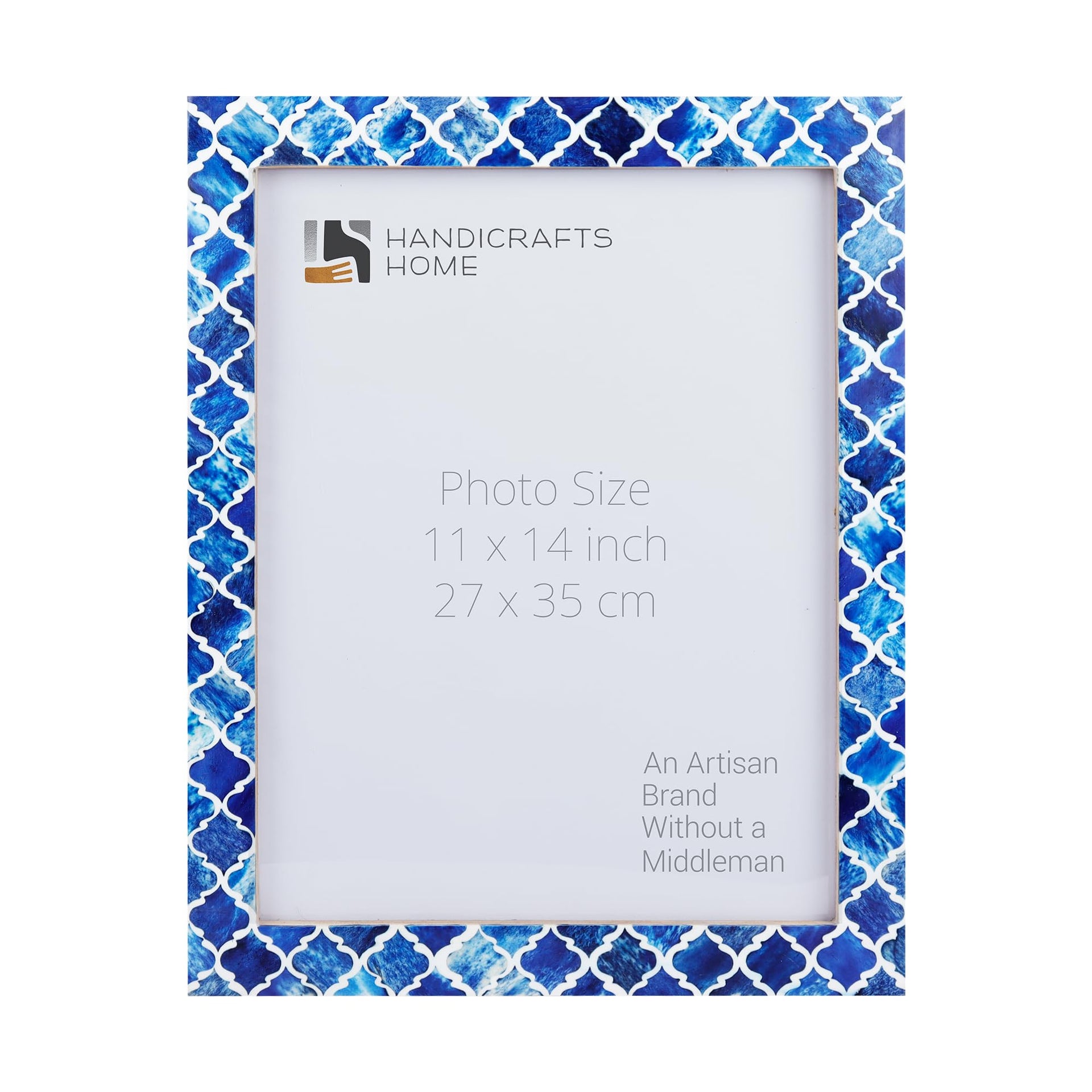Poster Frames Moroccan Pattern Bone & Resin Inlay collection, Blue, 19 Sizes