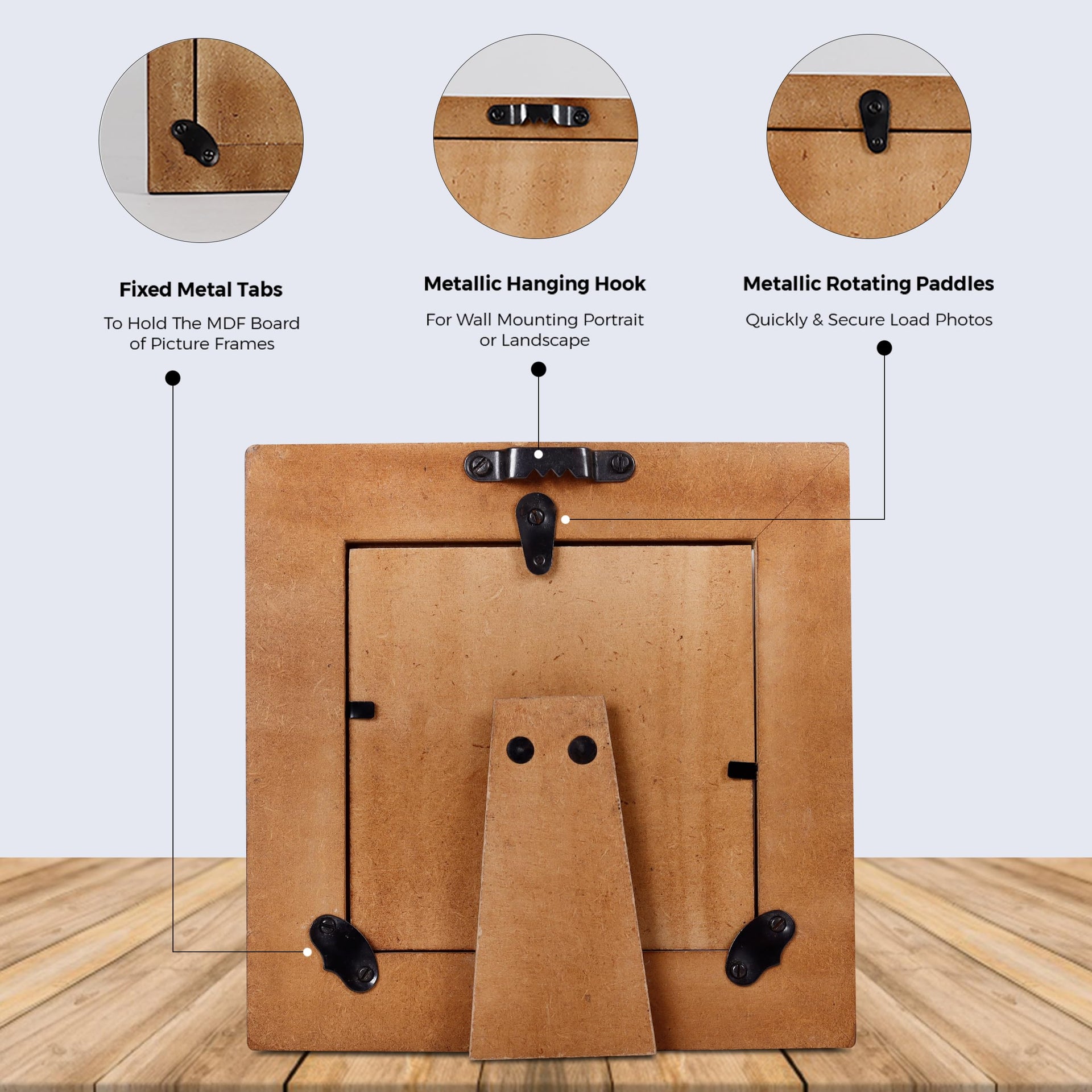 Square Baby Picture Frames Classic Pattern Bone Inlay 4x4 Inch, Blue