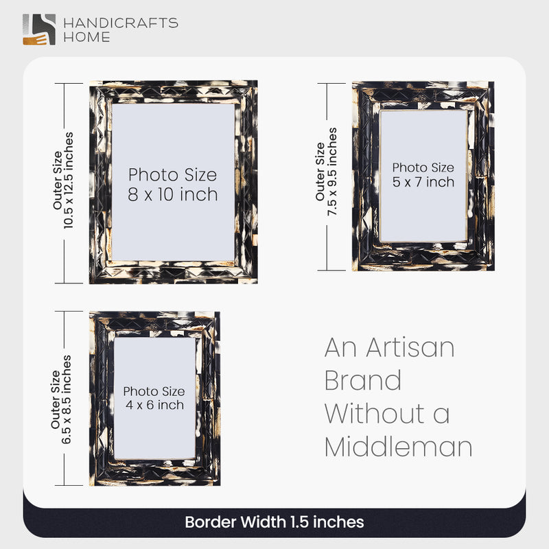 Size Chart for Picture Frames Artisan Voodoo Pattern Wooden Collection in 3 Sizes