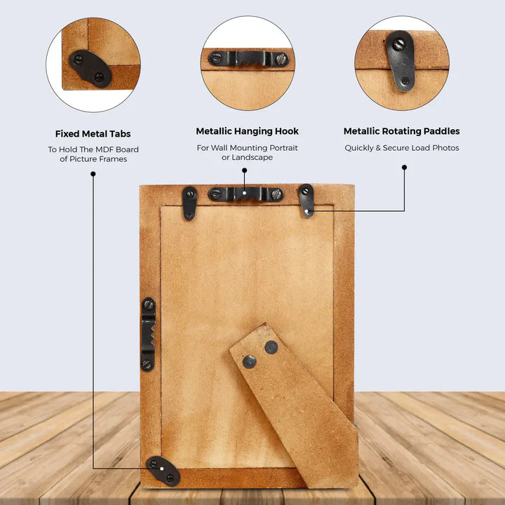 Picture Frames Lisbon Cortica Pattern Resin Inlay Collection, 4"x6", Pack of 2